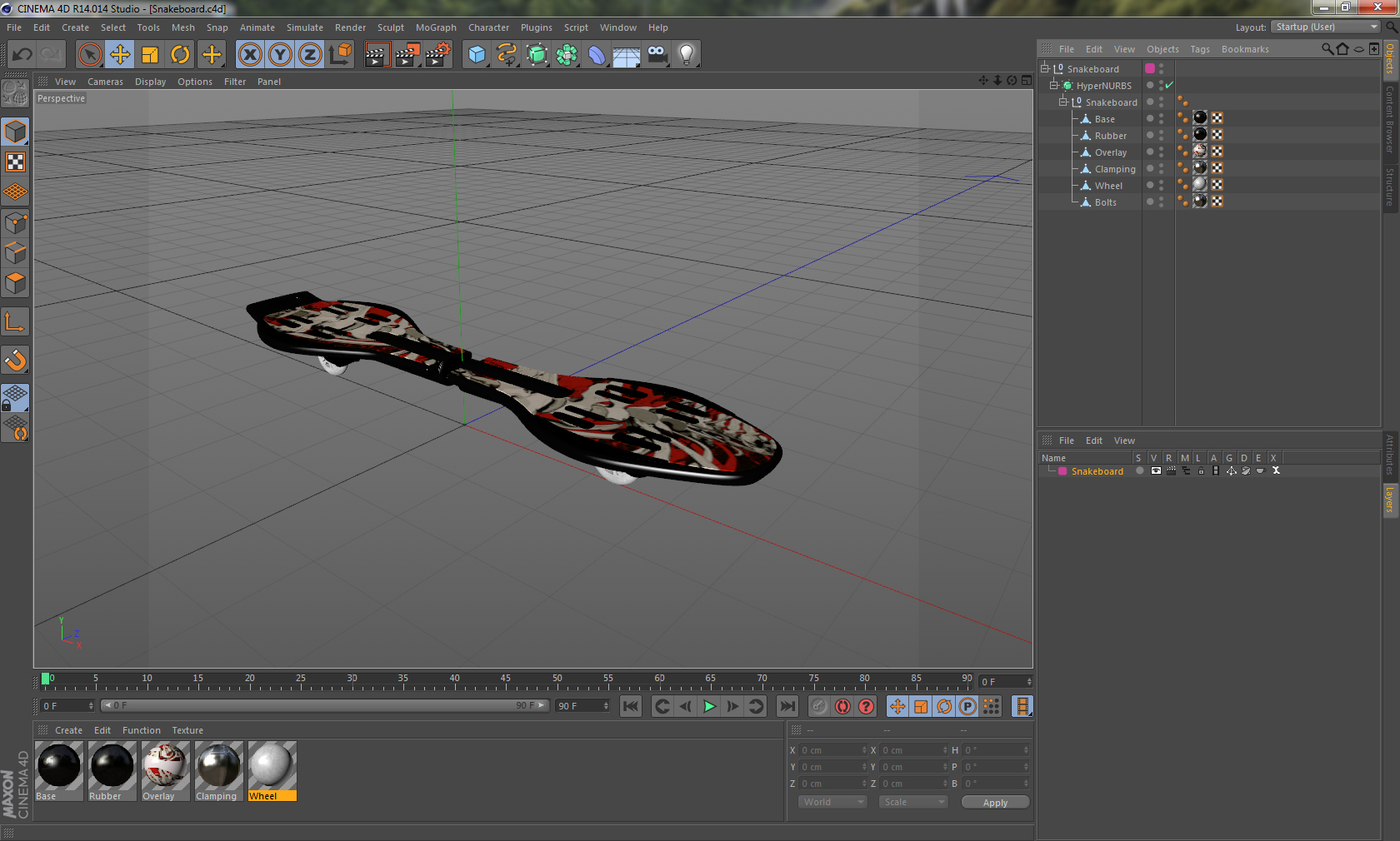 3D model Snakeboard