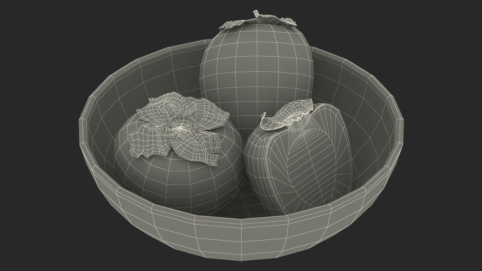 Persimmon Fruit Set 3D model