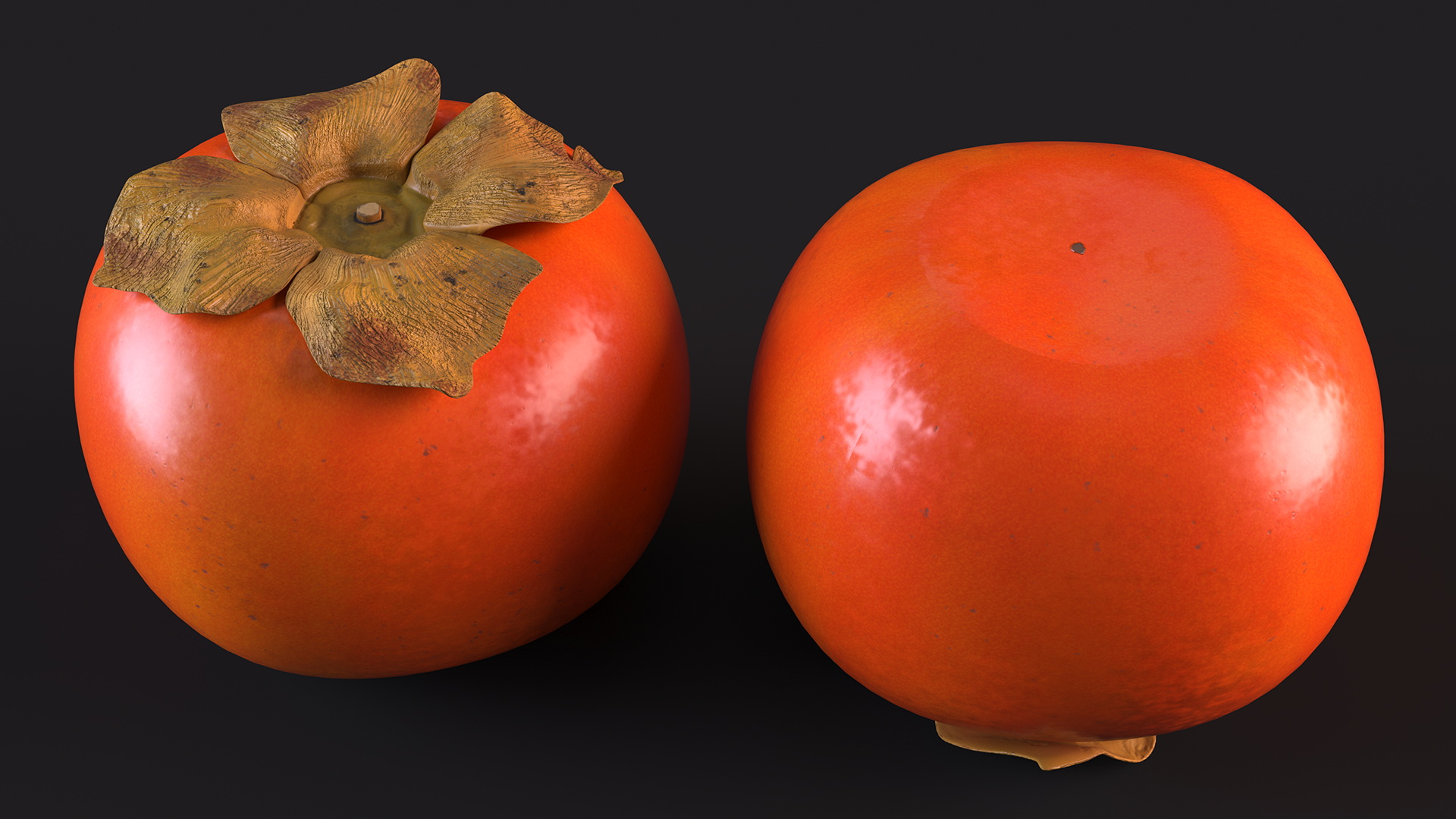 Persimmon Fruit Set 3D model