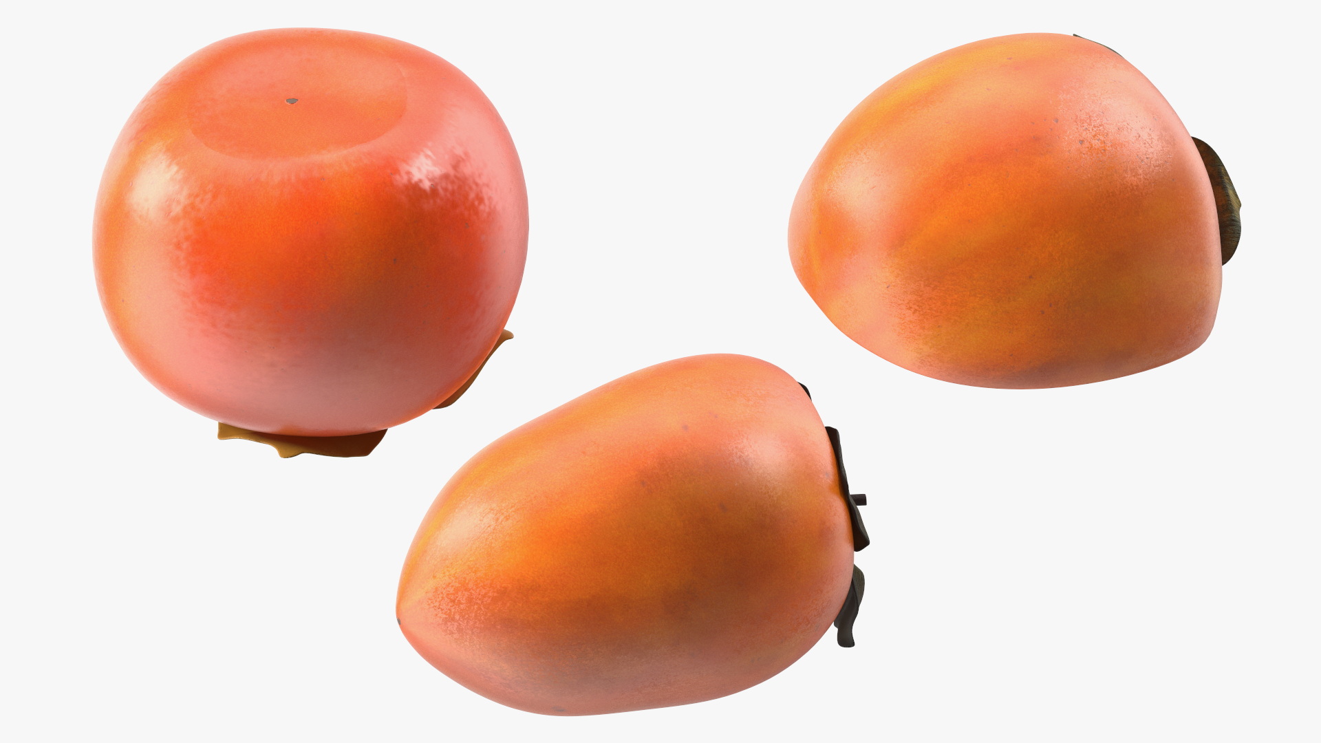 Persimmon Fruit Set 3D model