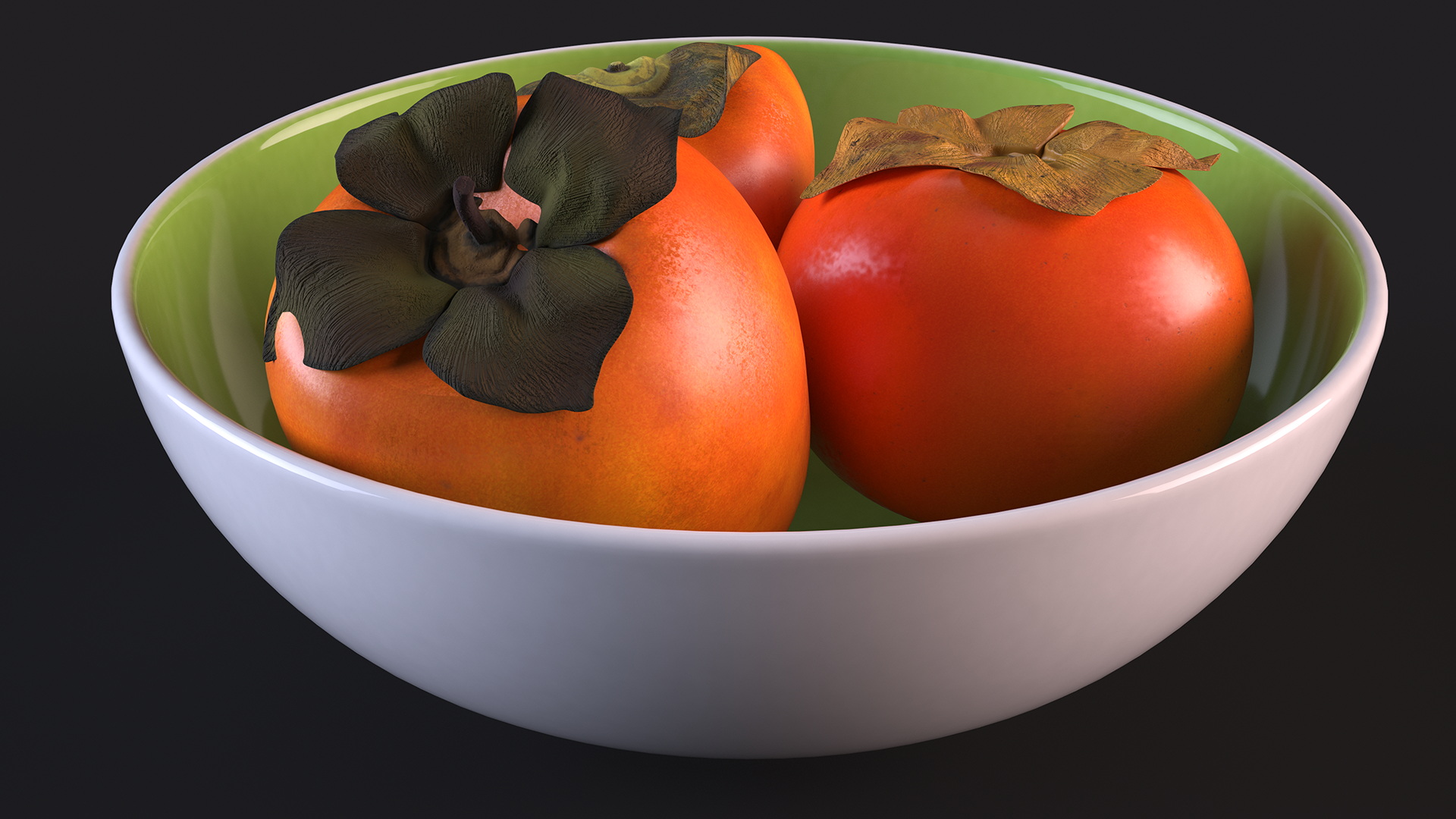 Persimmon Fruit Set 3D model