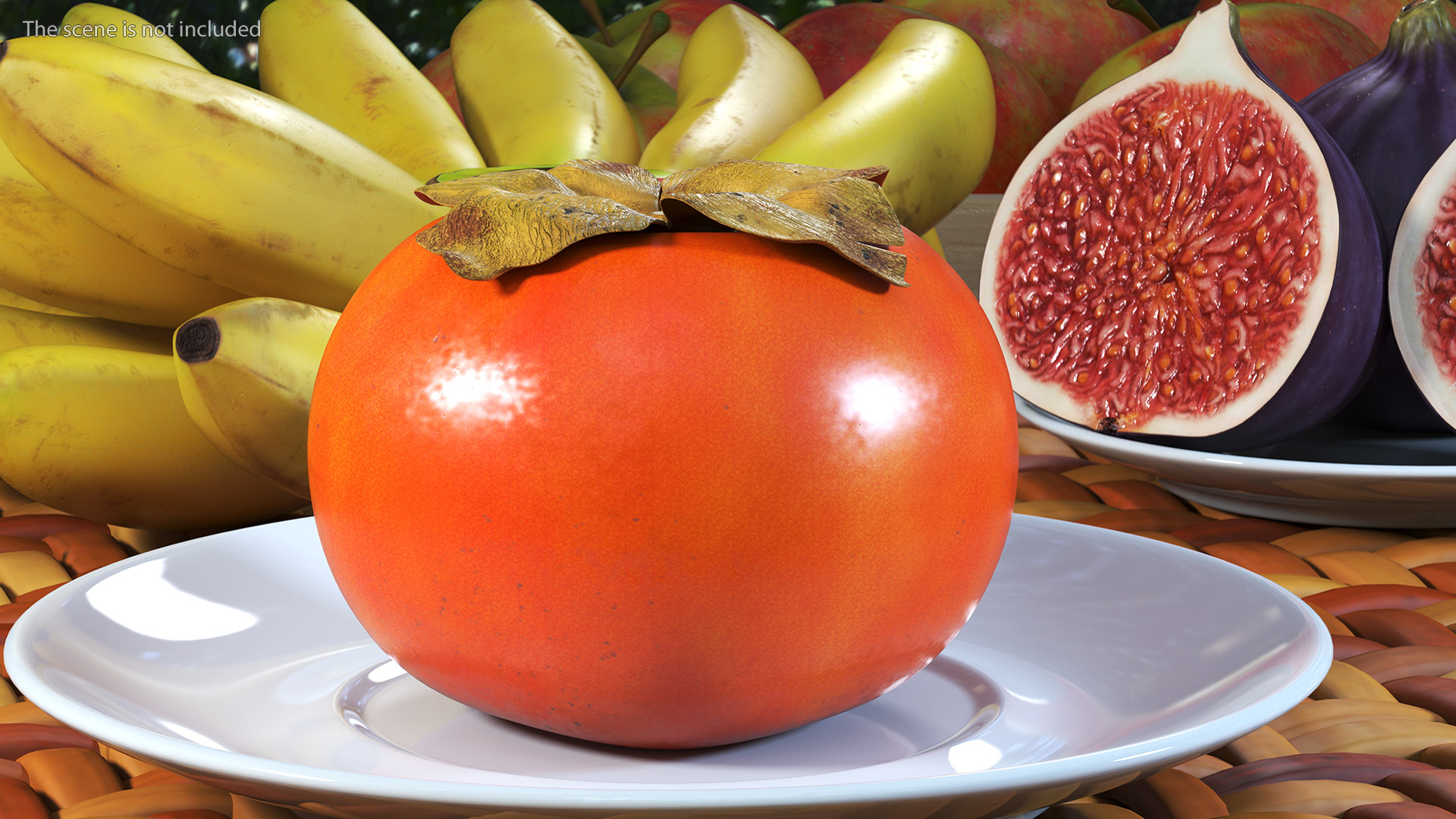 Persimmon Fruit Set 3D model