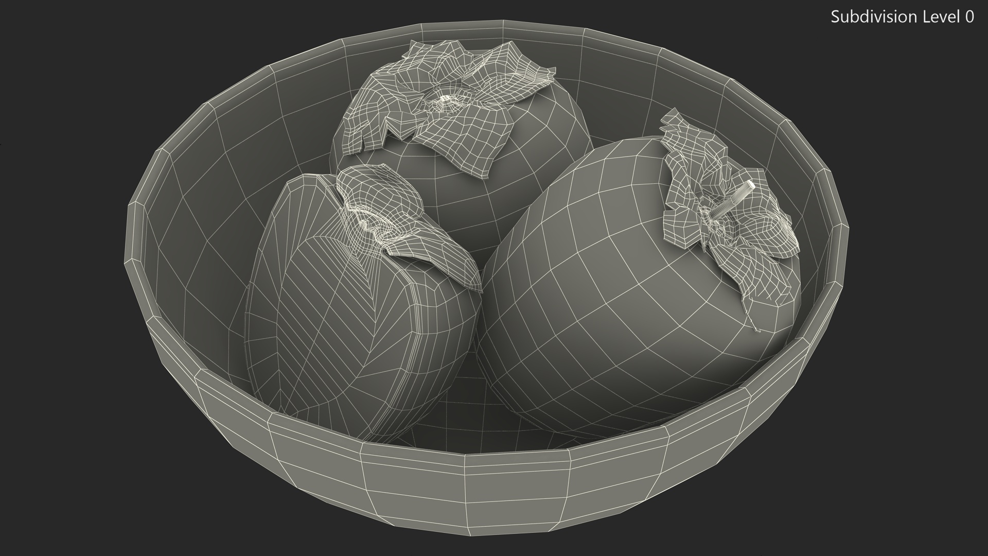 Persimmon Fruit Set 3D model