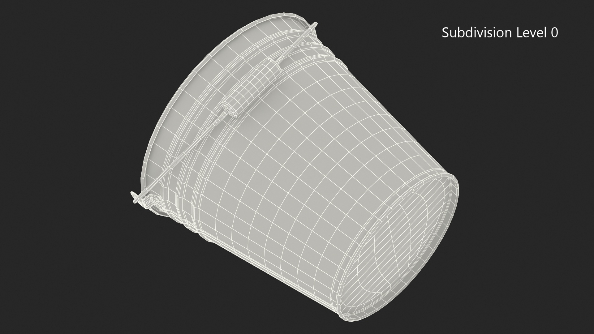 3D Galvanized Metal Bucket model