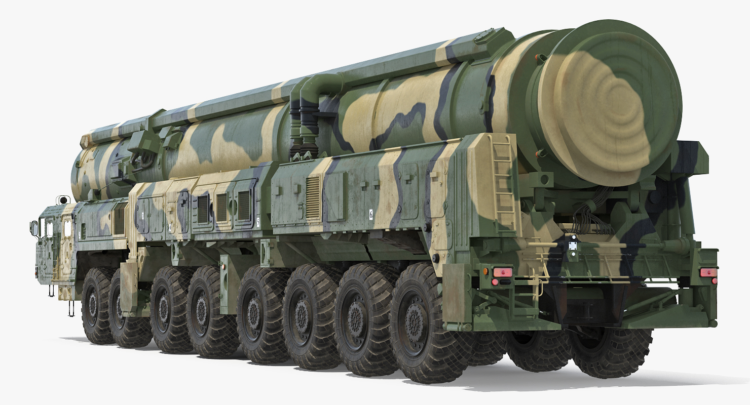 3D Transporter Erector Launcher with RT 2PM Topol M Ballistic Missile
