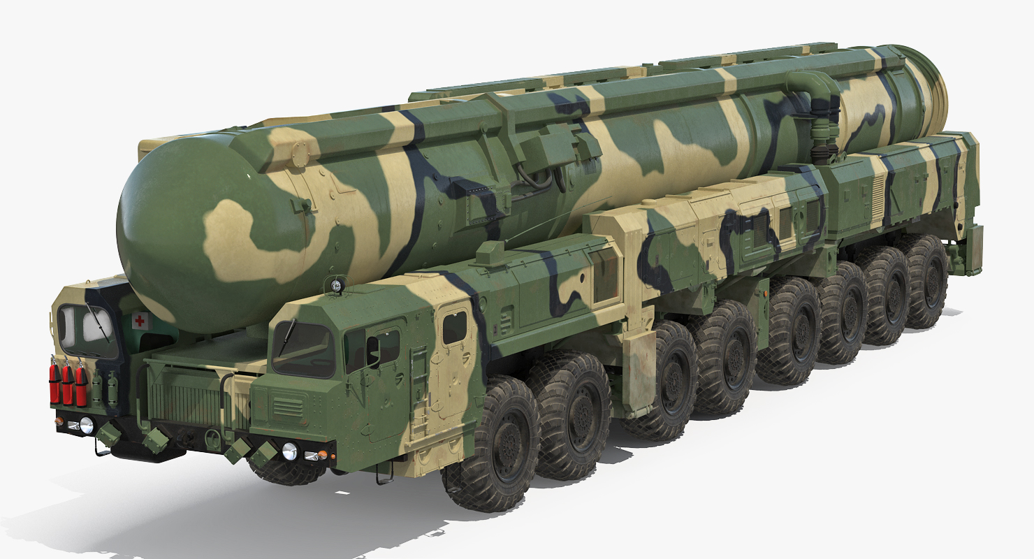 3D Transporter Erector Launcher with RT 2PM Topol M Ballistic Missile