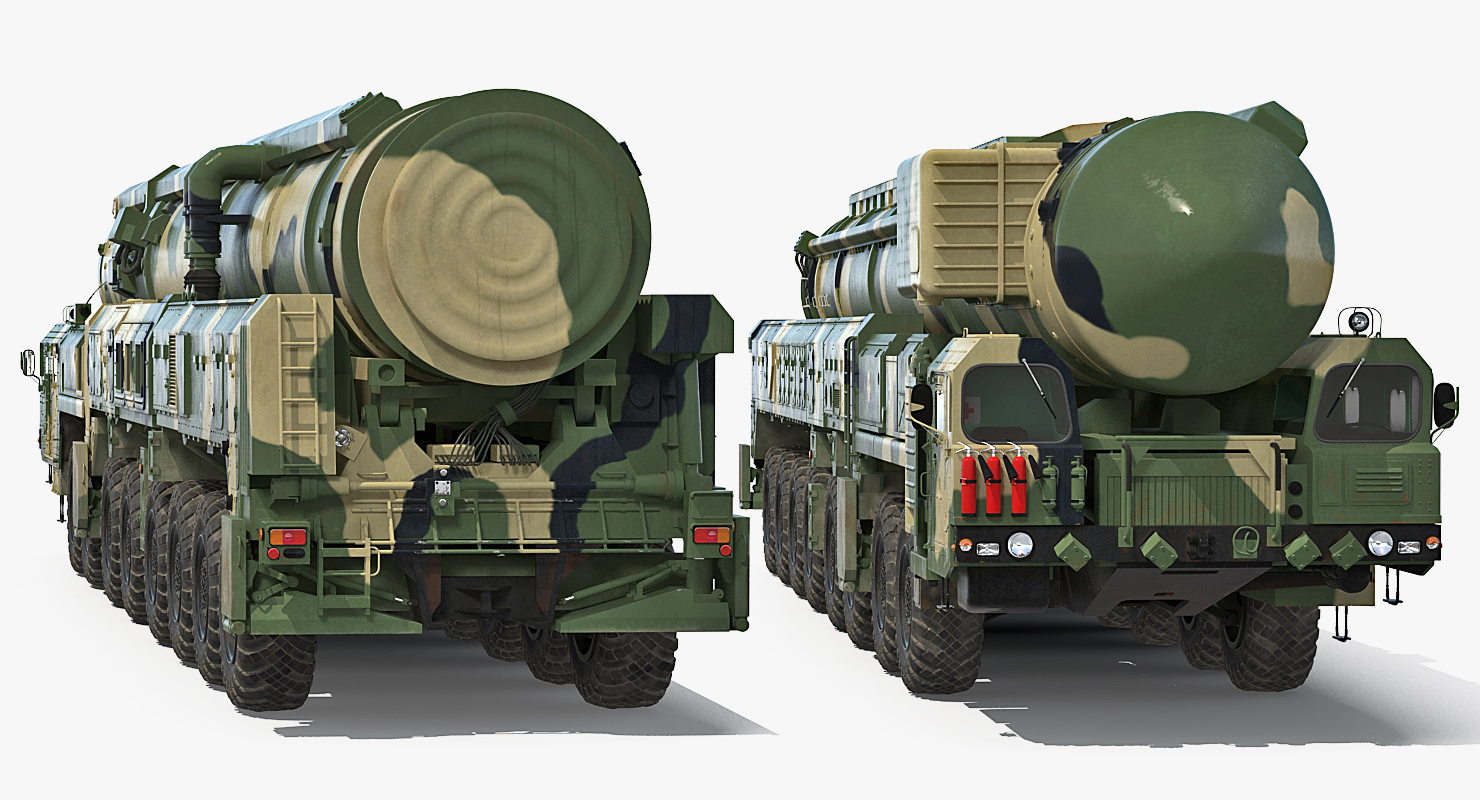 3D Transporter Erector Launcher with RT 2PM Topol M Ballistic Missile