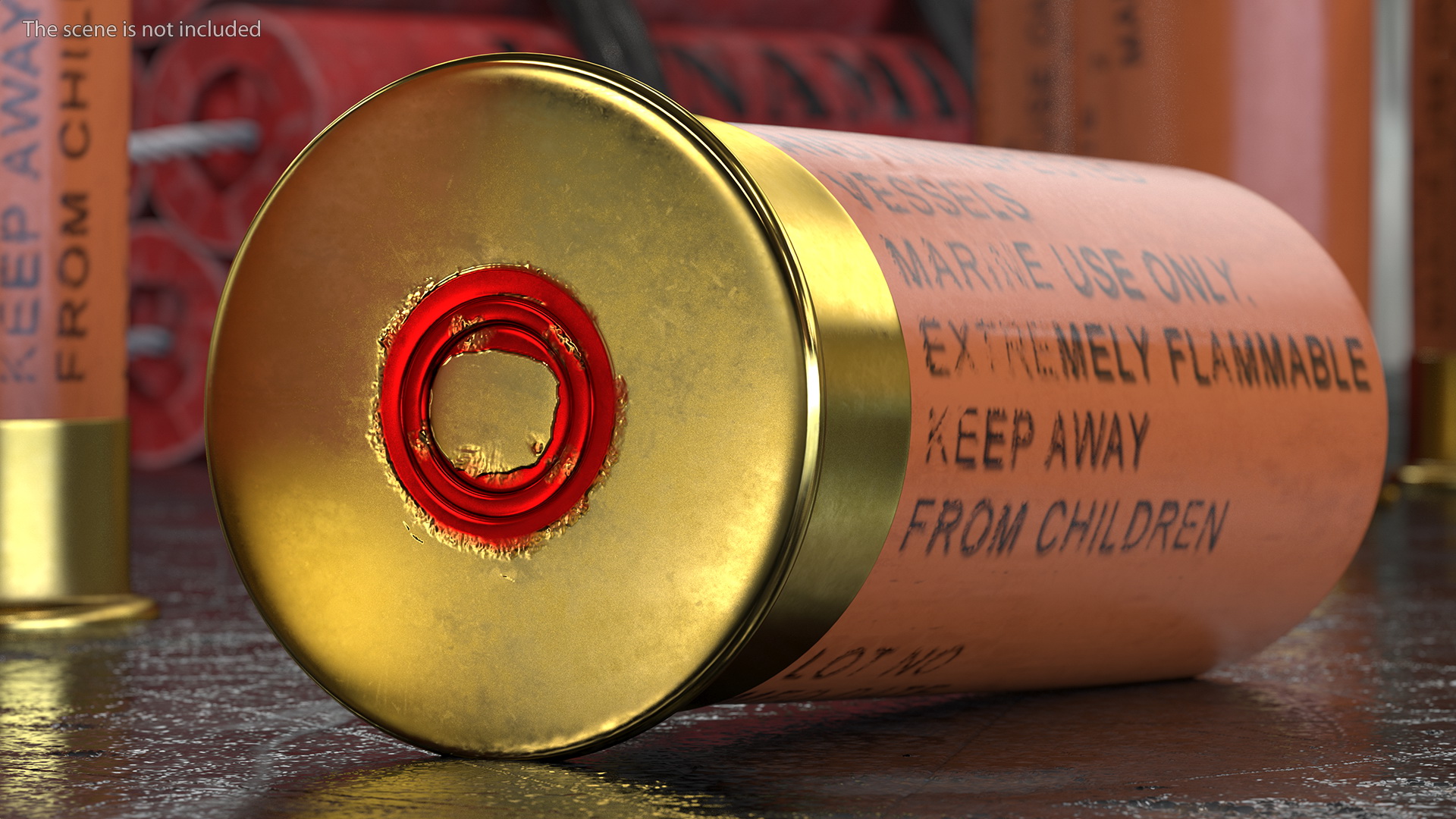 Marine Aerial Flares 12 Gauge 3D model
