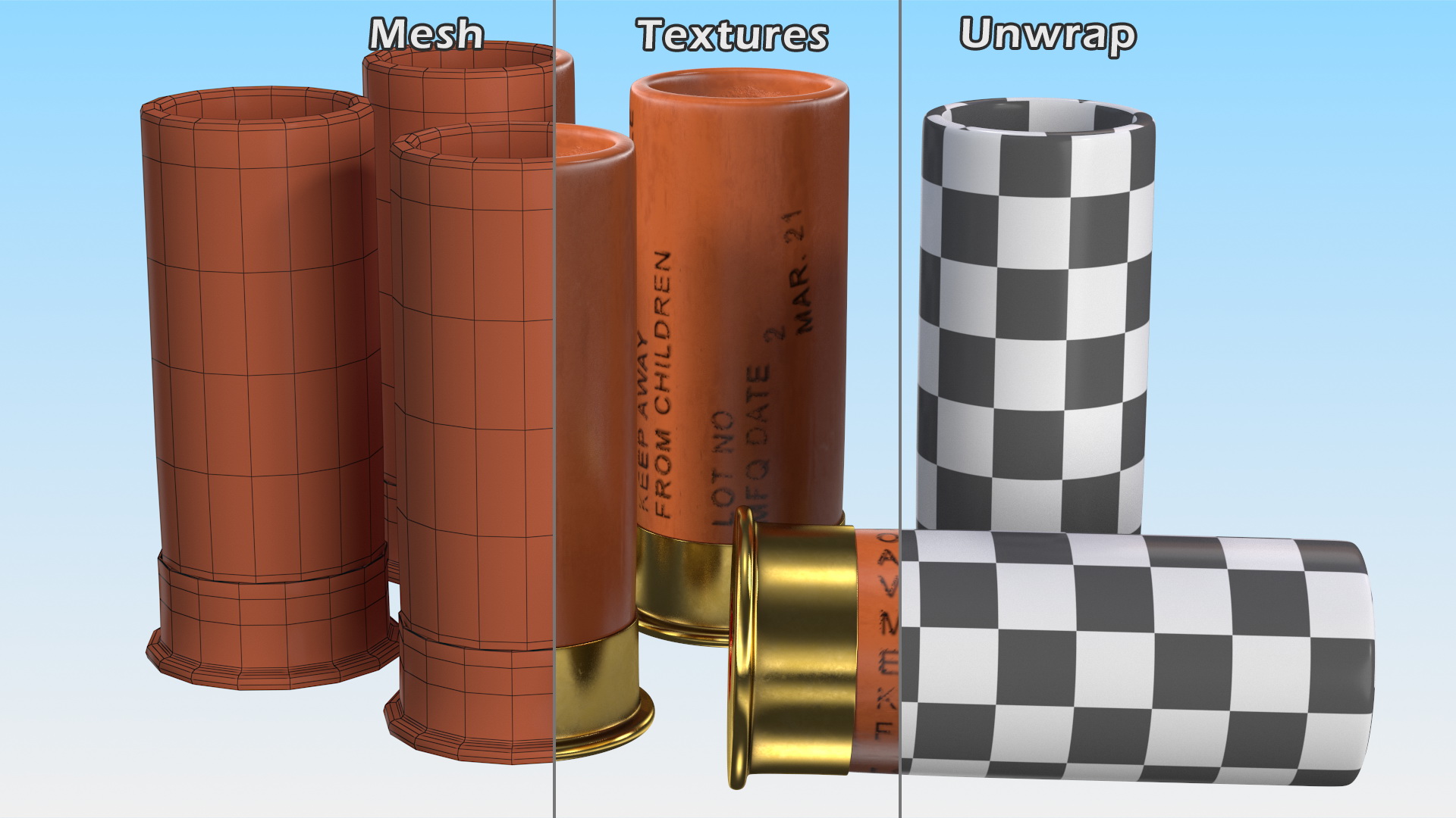 Marine Aerial Flares 12 Gauge 3D model