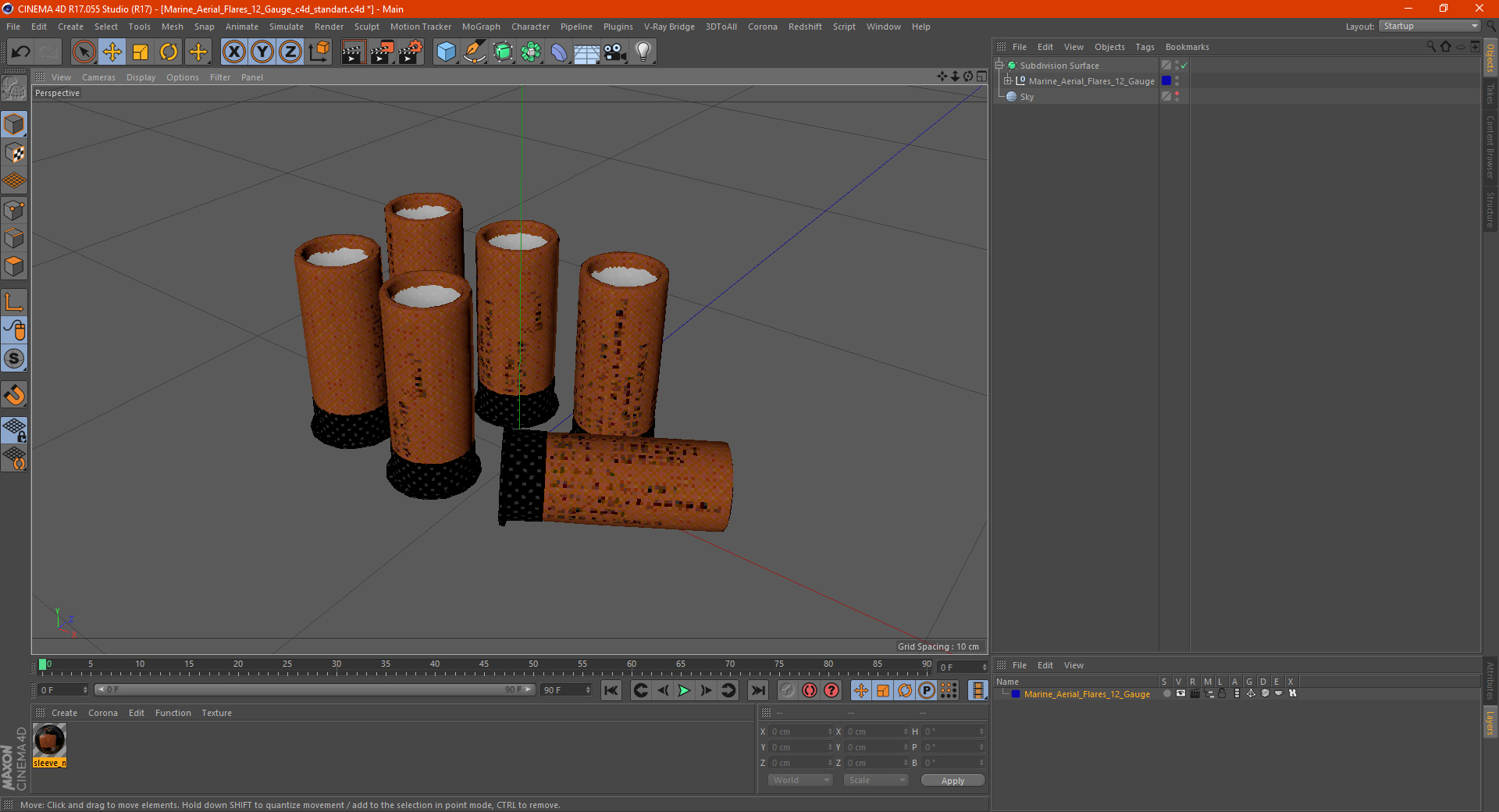 Marine Aerial Flares 12 Gauge 3D model