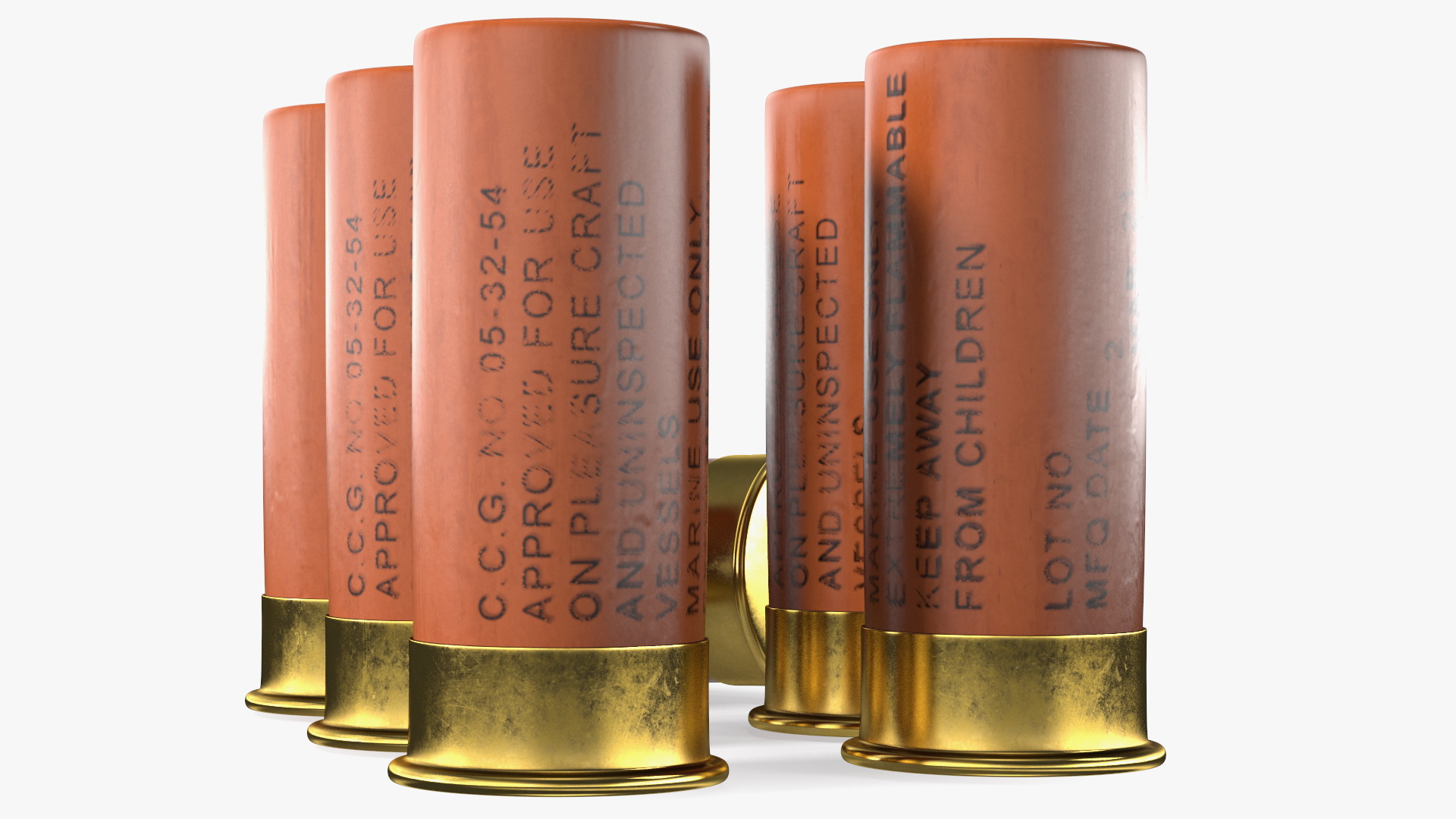 Marine Aerial Flares 12 Gauge 3D model