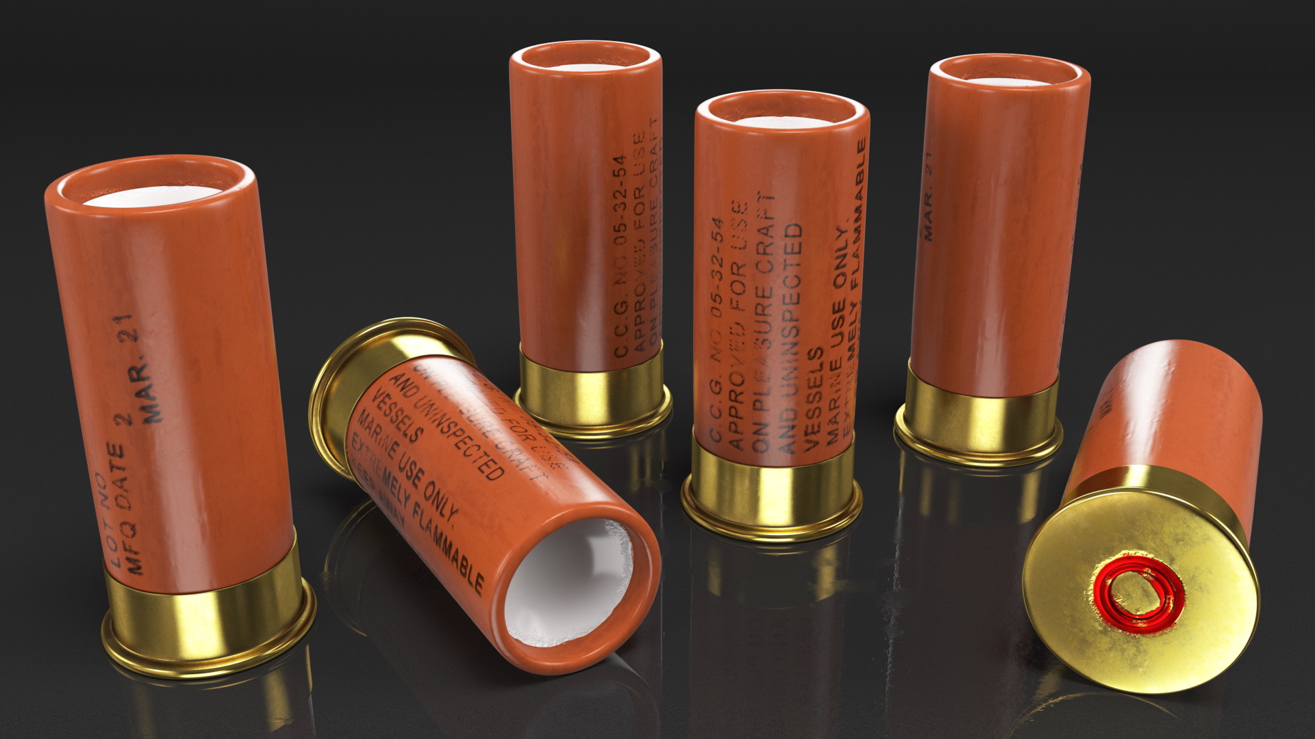 Marine Aerial Flares 12 Gauge 3D model
