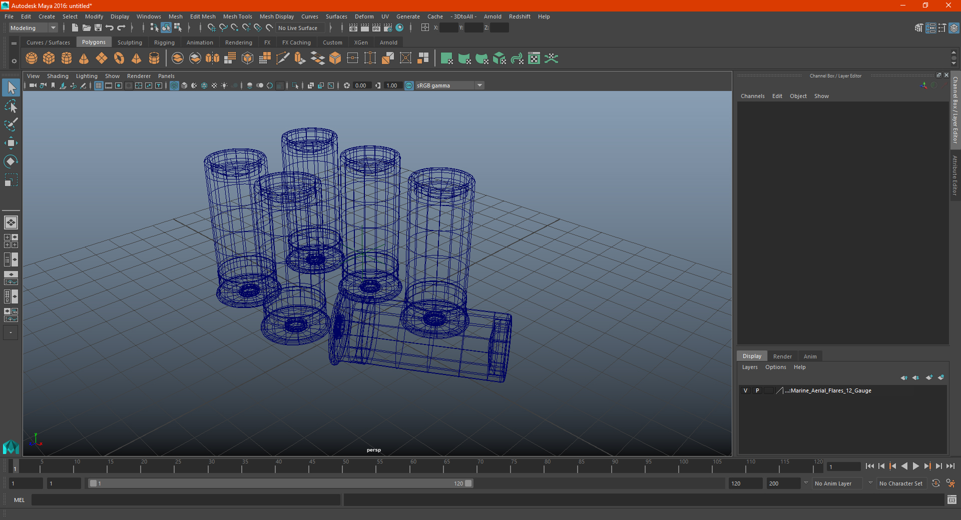 Marine Aerial Flares 12 Gauge 3D model