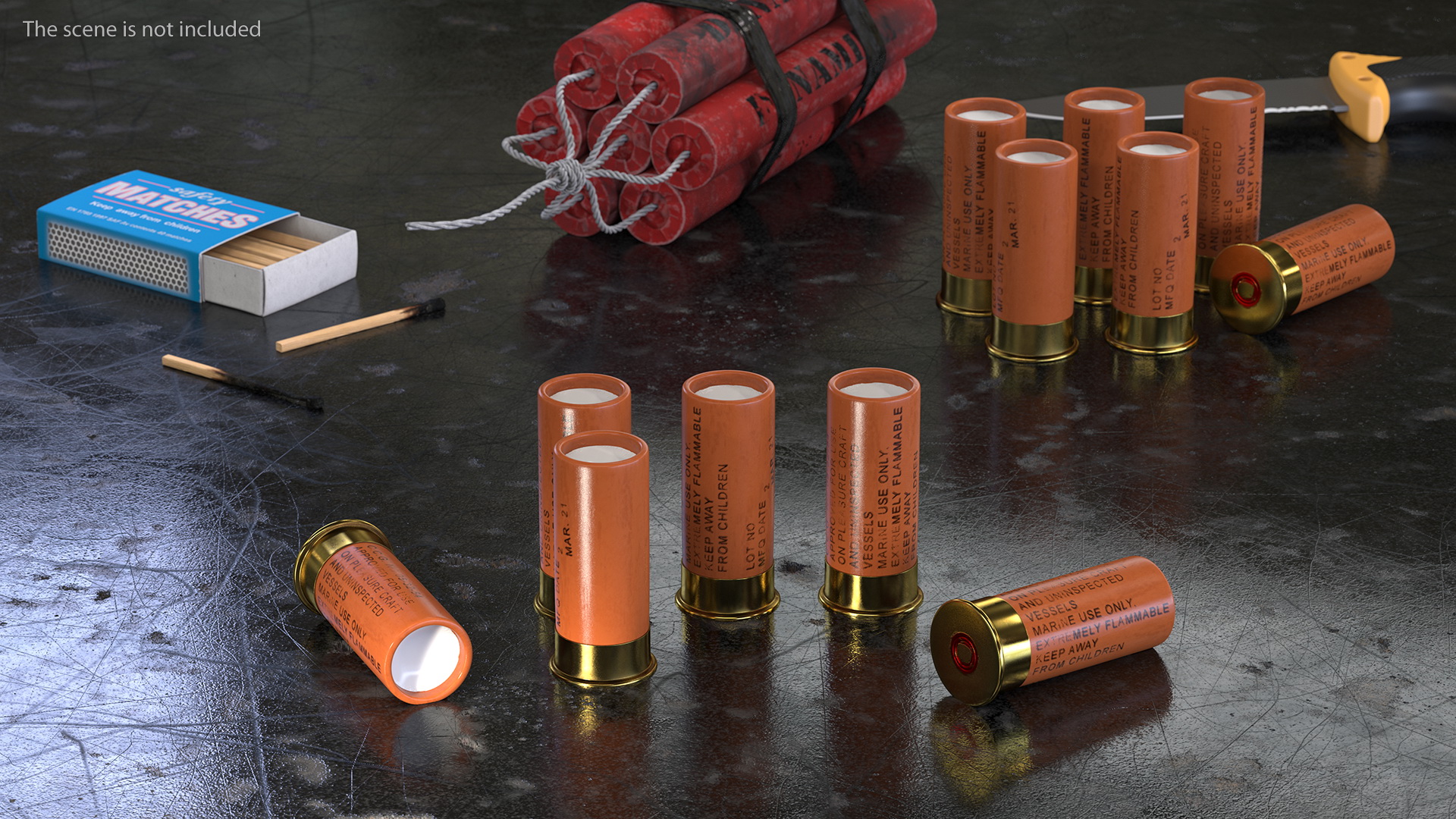 Marine Aerial Flares 12 Gauge 3D model