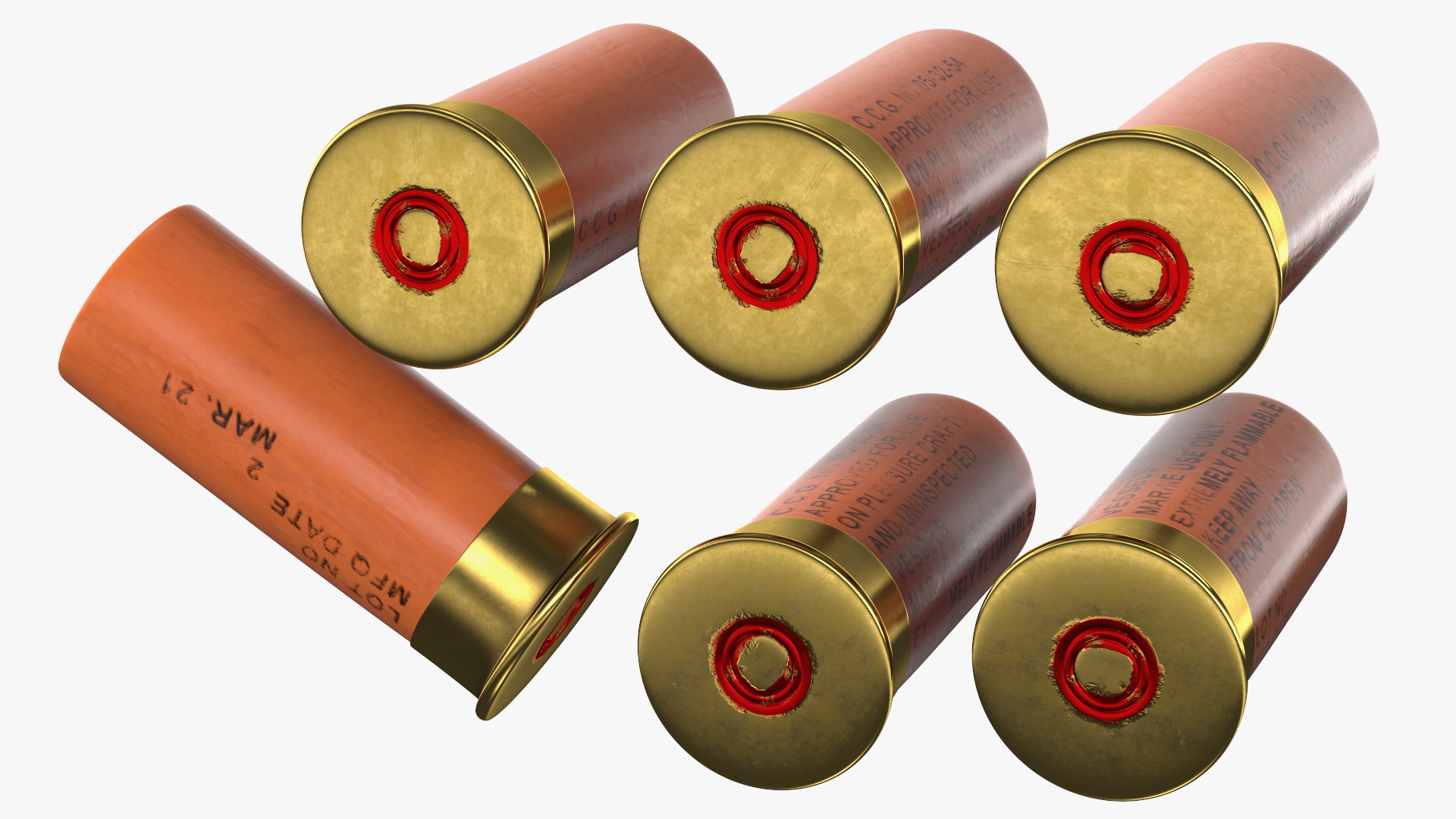 Marine Aerial Flares 12 Gauge 3D model