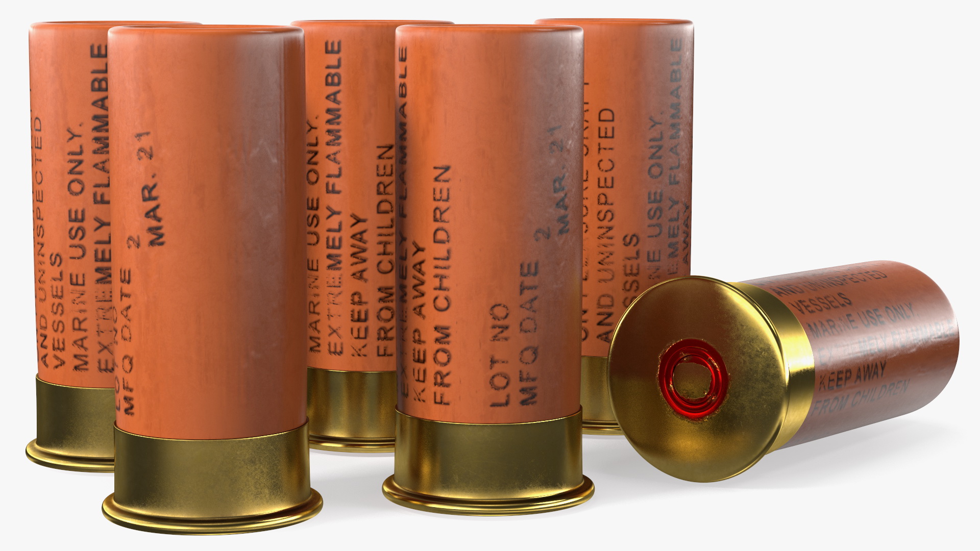 Marine Aerial Flares 12 Gauge 3D model