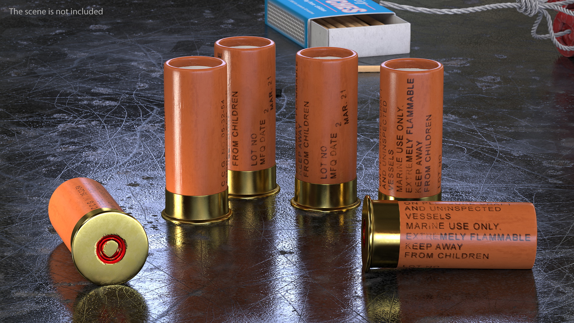Marine Aerial Flares 12 Gauge 3D model