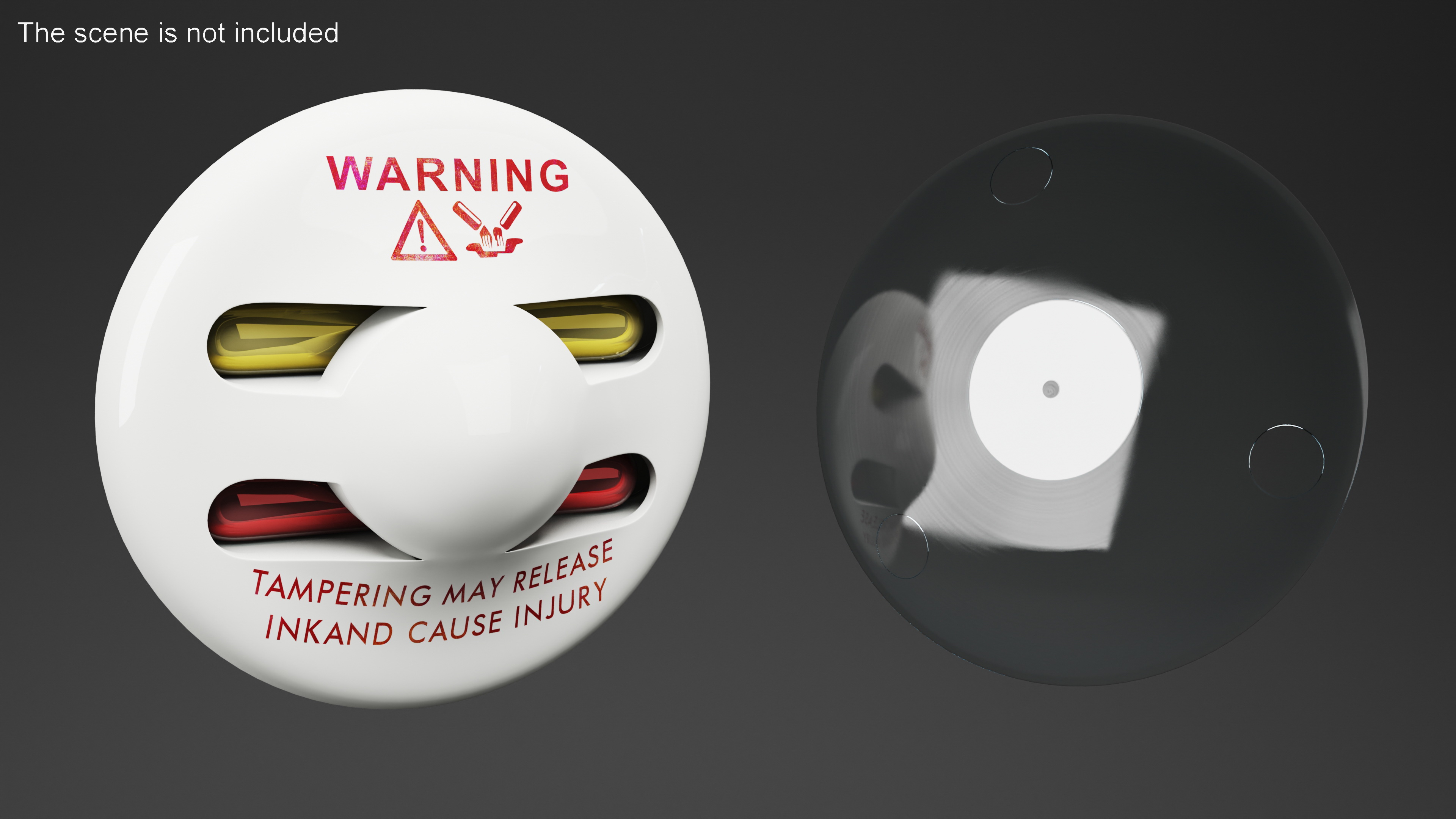 Ink Security Tag White 3D