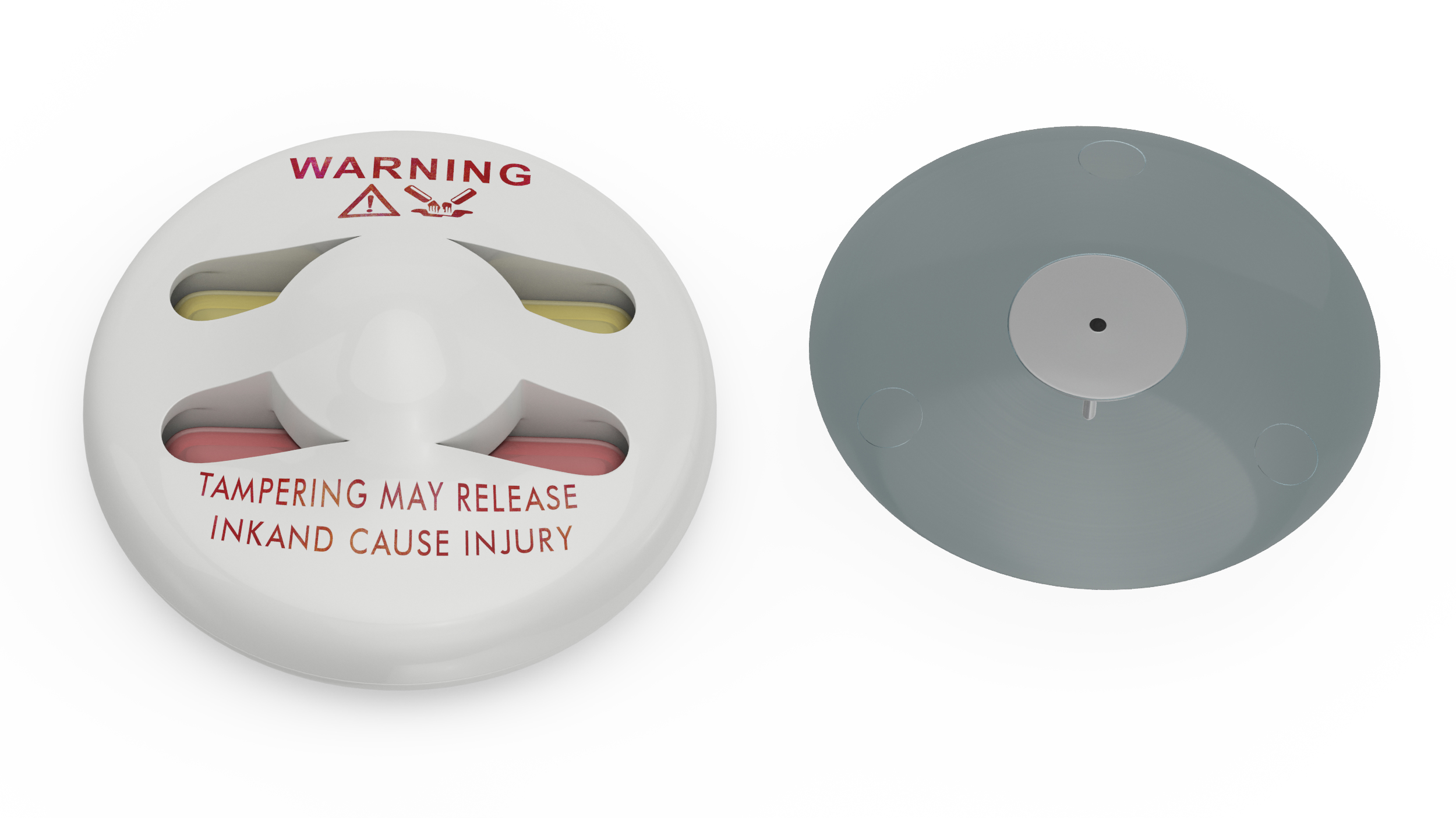 Ink Security Tag White 3D