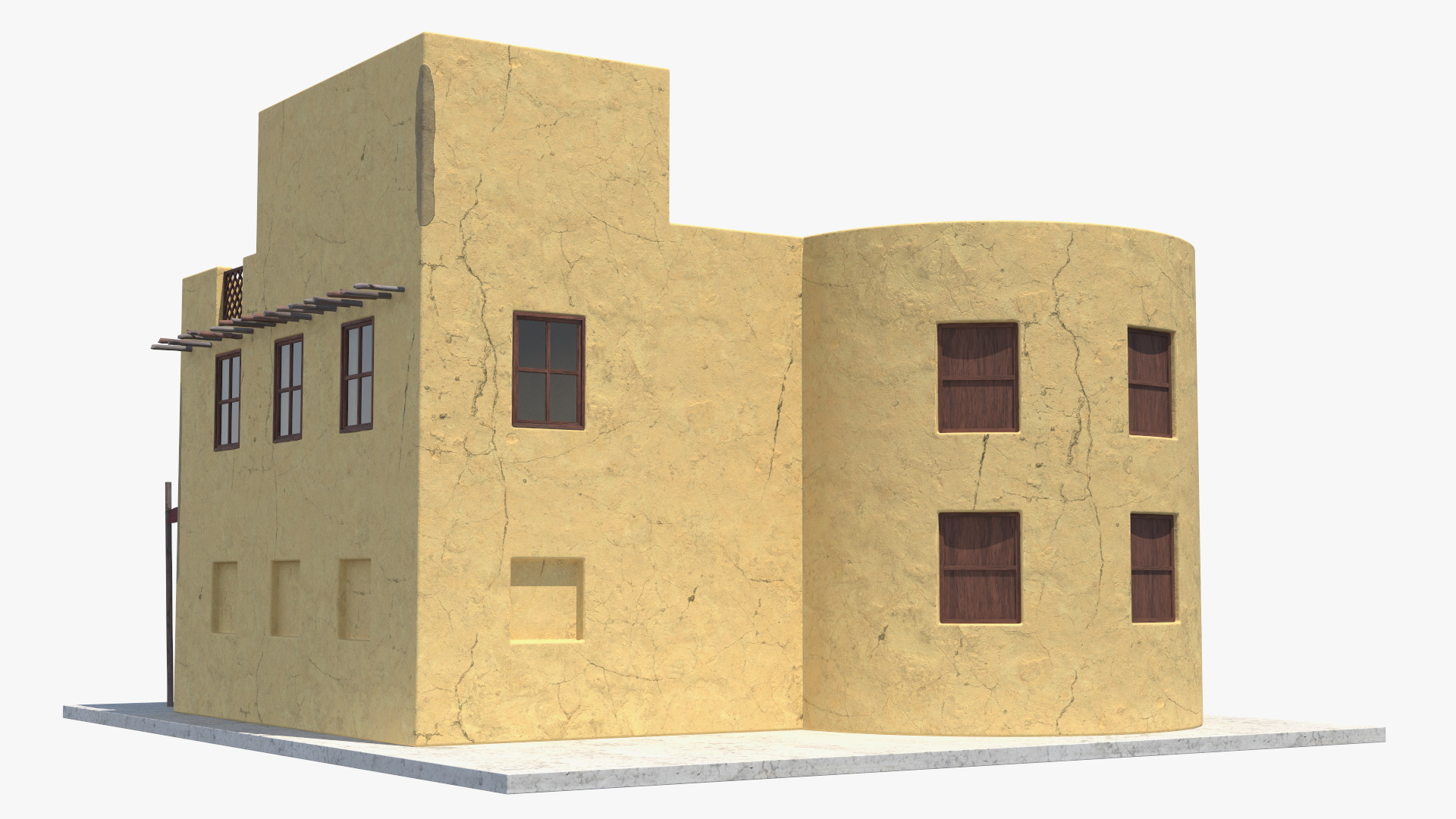 Arab House with Circular Construction 3D