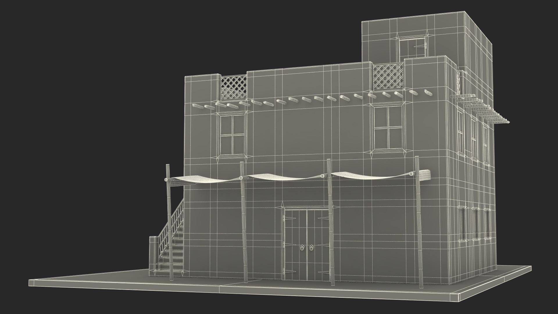 Arab House with Circular Construction 3D