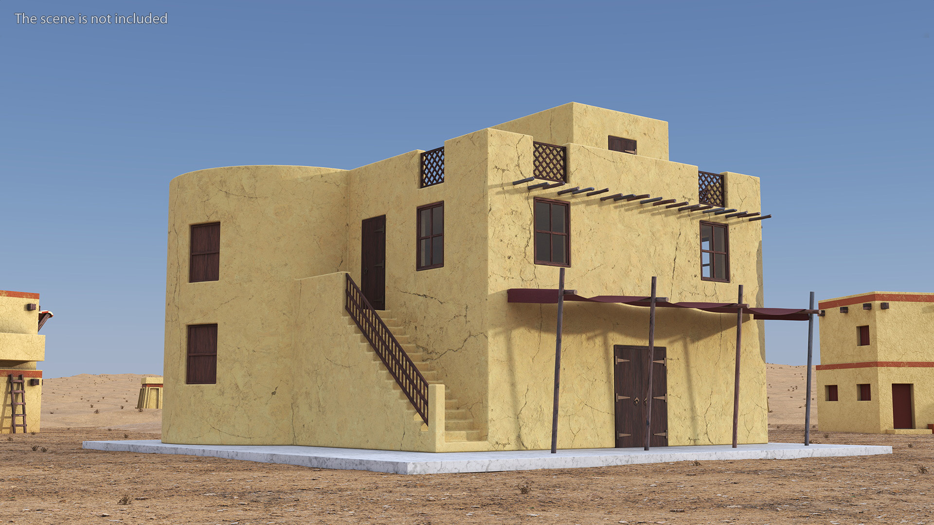 Arab House with Circular Construction 3D