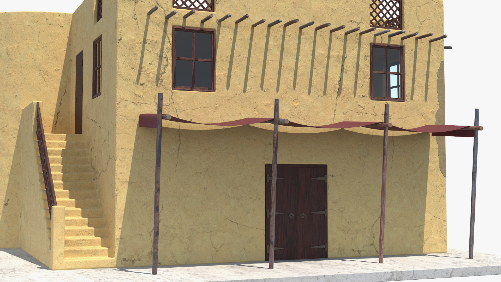 Arab House with Circular Construction 3D