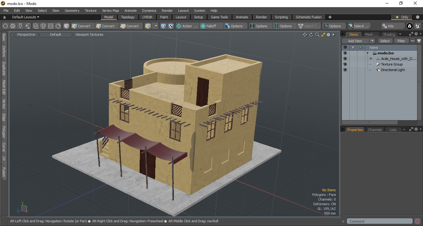 Arab House with Circular Construction 3D