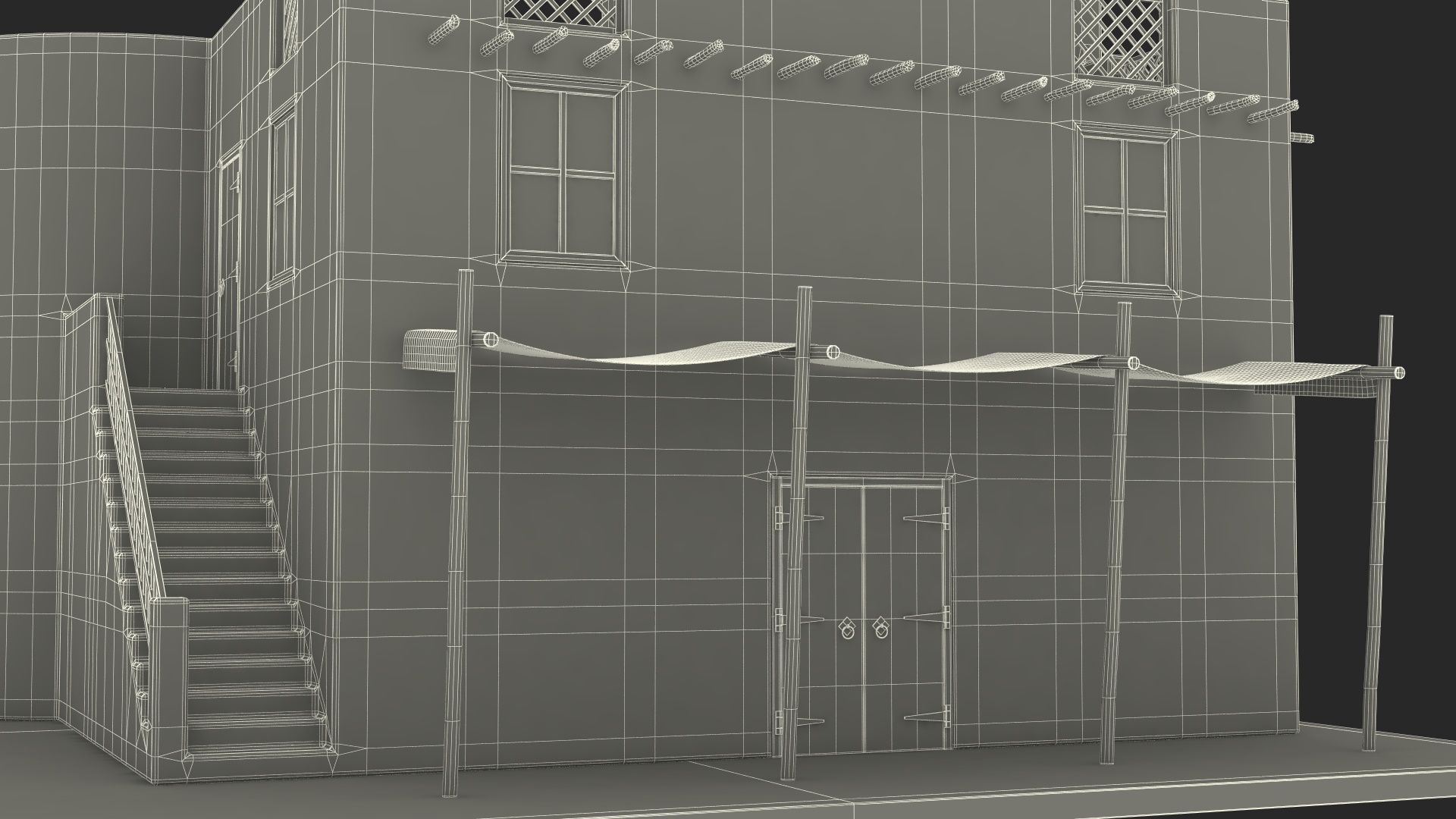 Arab House with Circular Construction 3D
