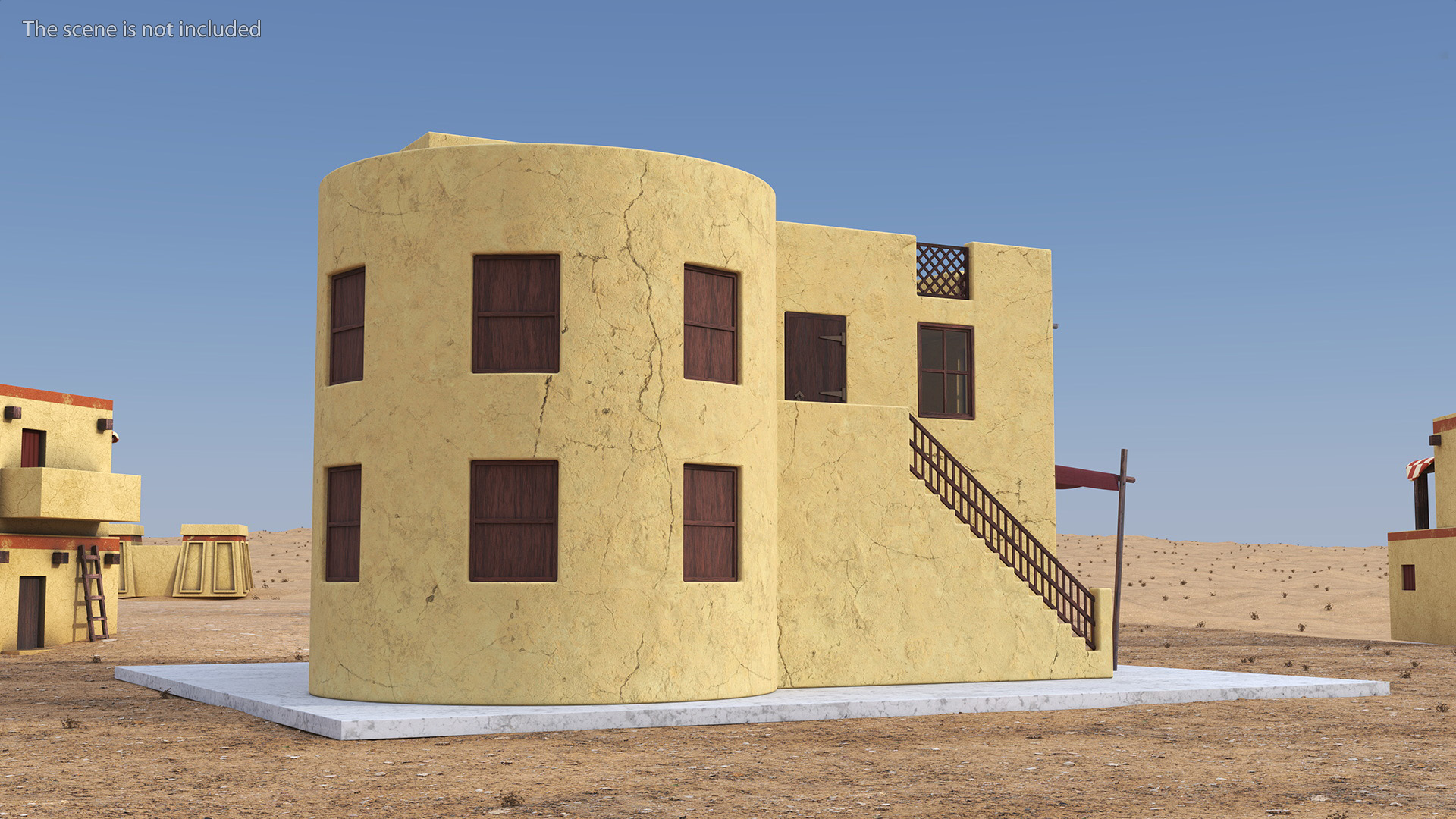 Arab House with Circular Construction 3D