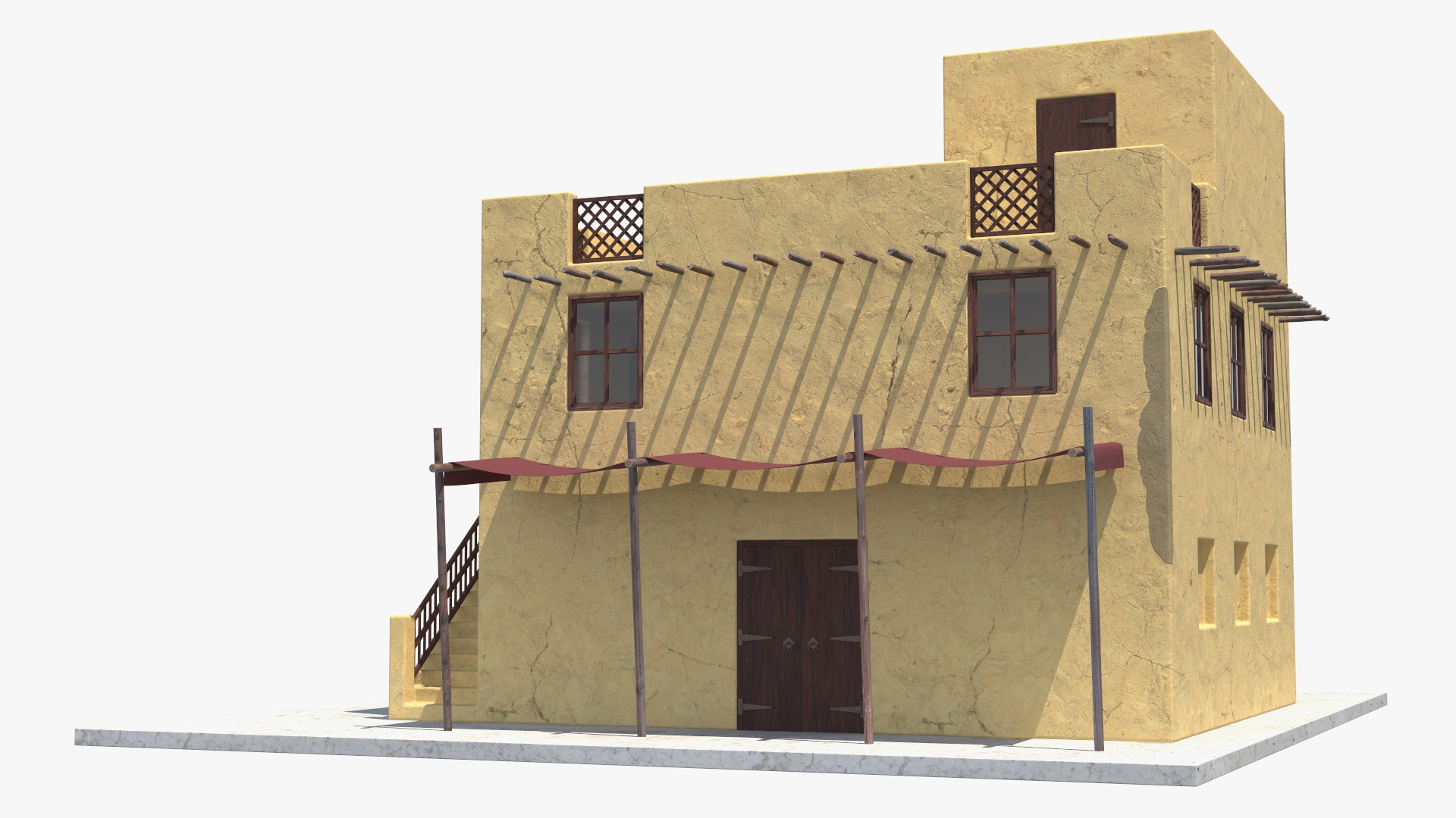 Arab House with Circular Construction 3D