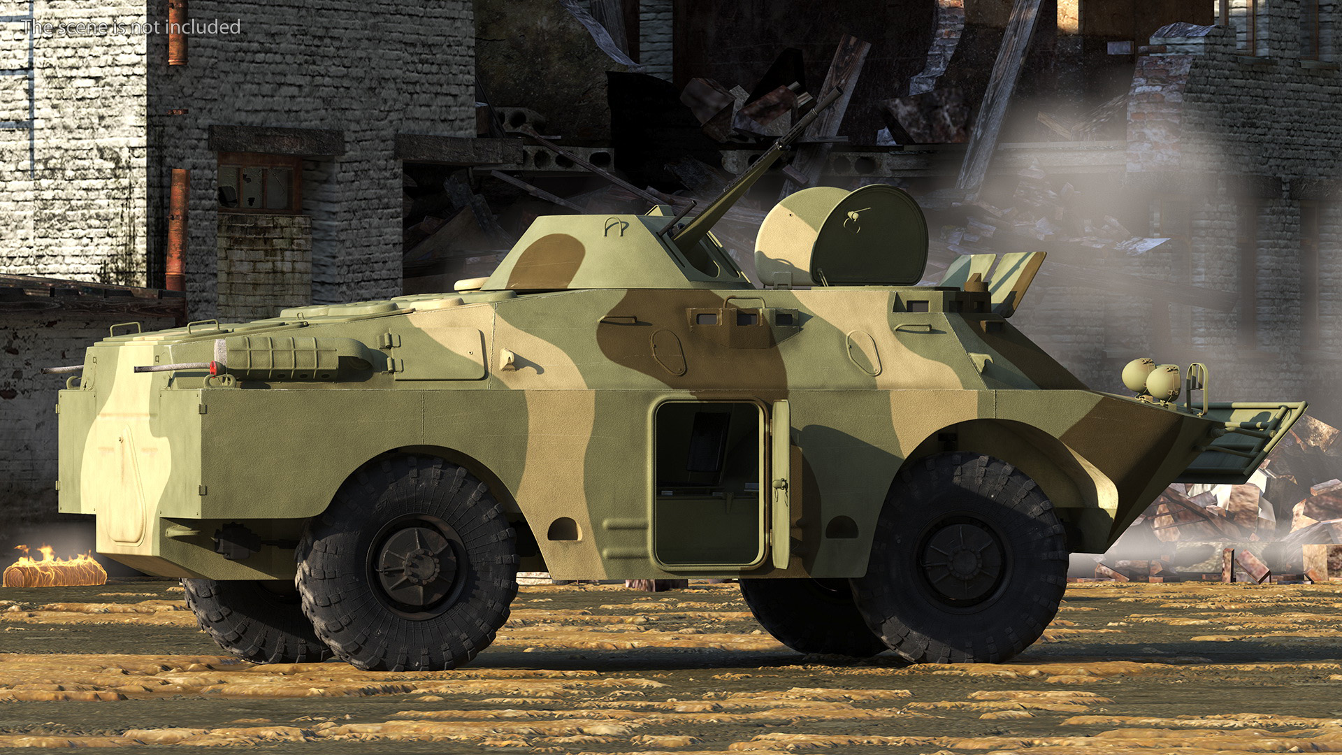 BRDM 2 Amphibious Vehicle Rigged 3D