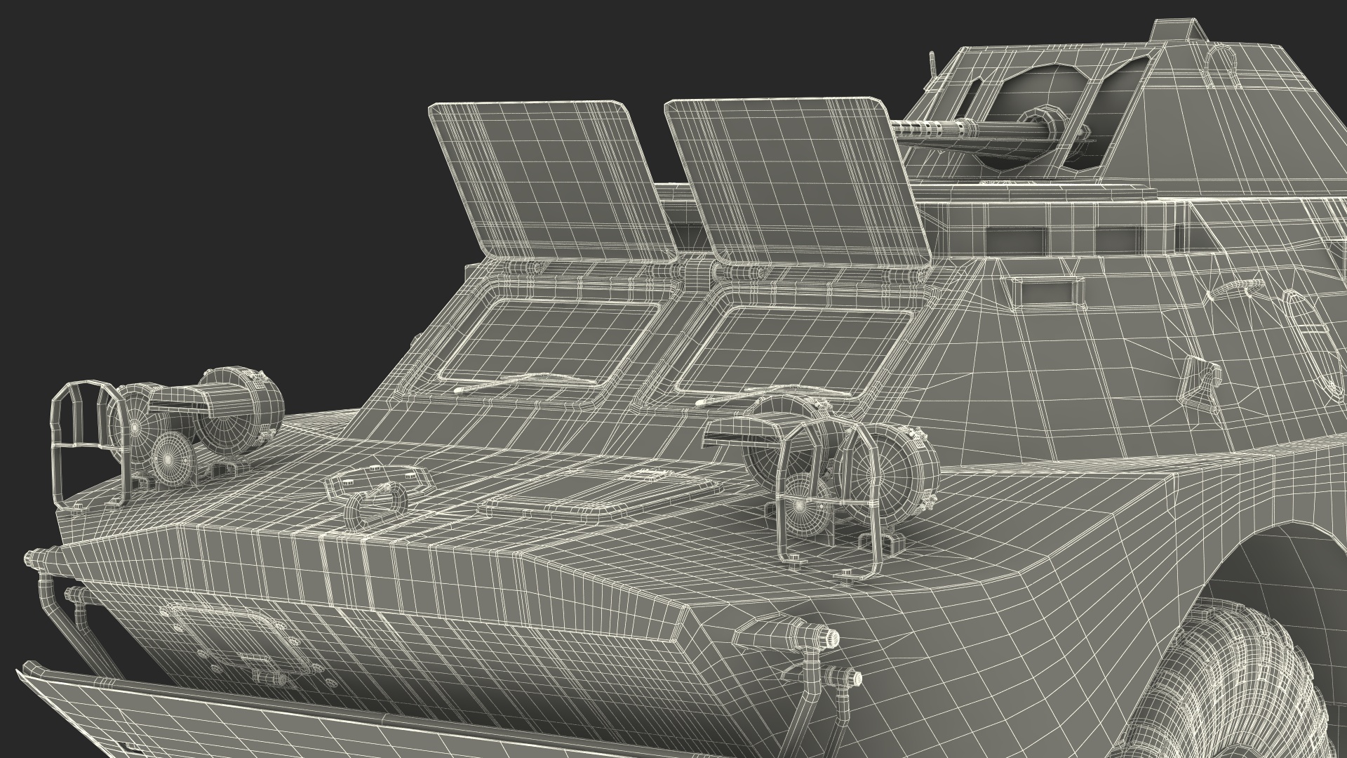 BRDM 2 Amphibious Vehicle Rigged 3D