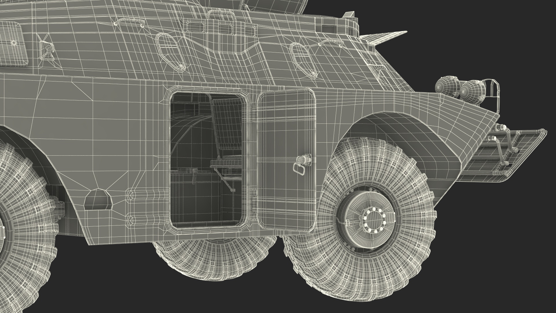 BRDM 2 Amphibious Vehicle Rigged 3D