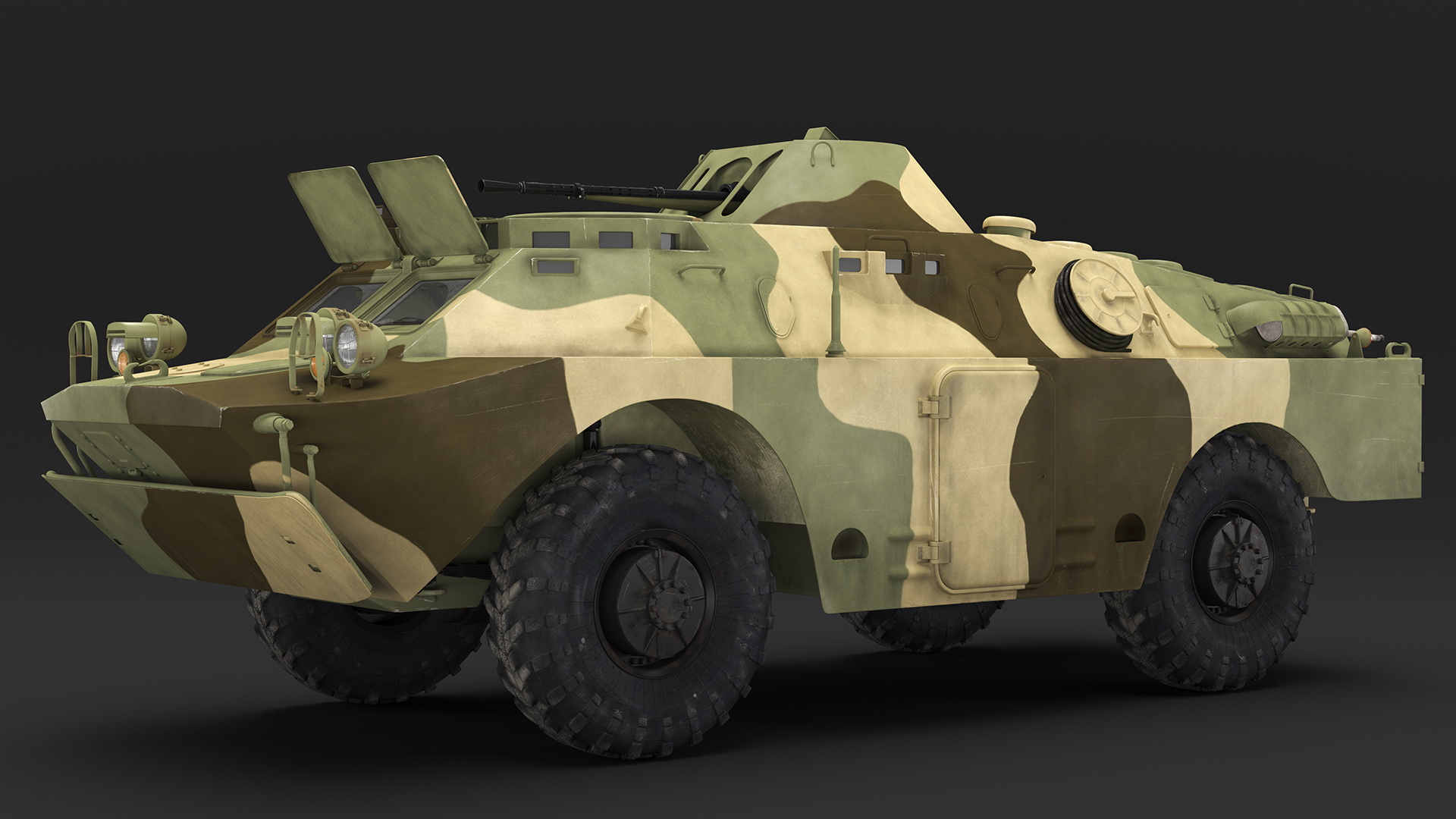 BRDM 2 Amphibious Vehicle Rigged 3D