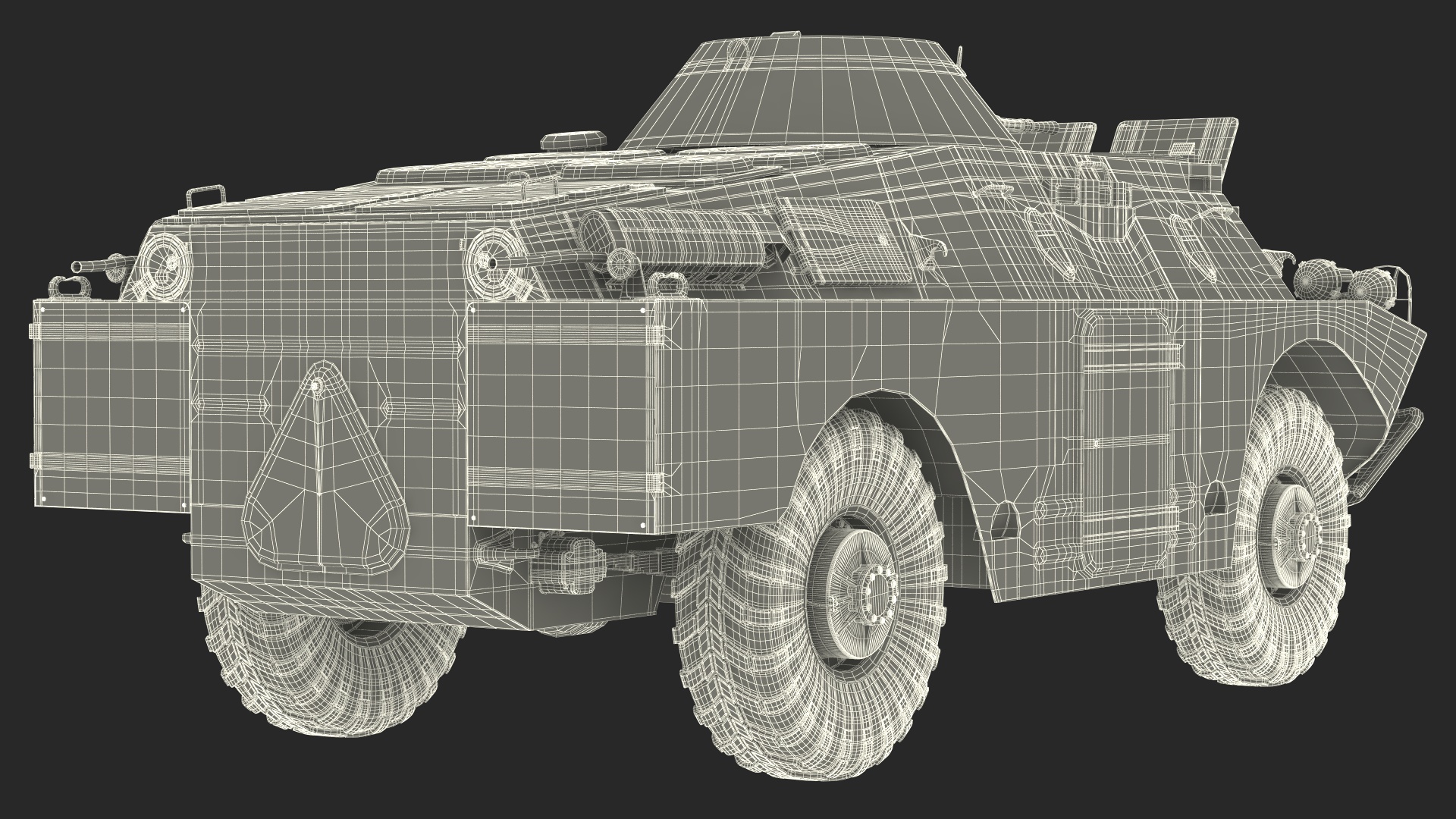 BRDM 2 Amphibious Vehicle Rigged 3D