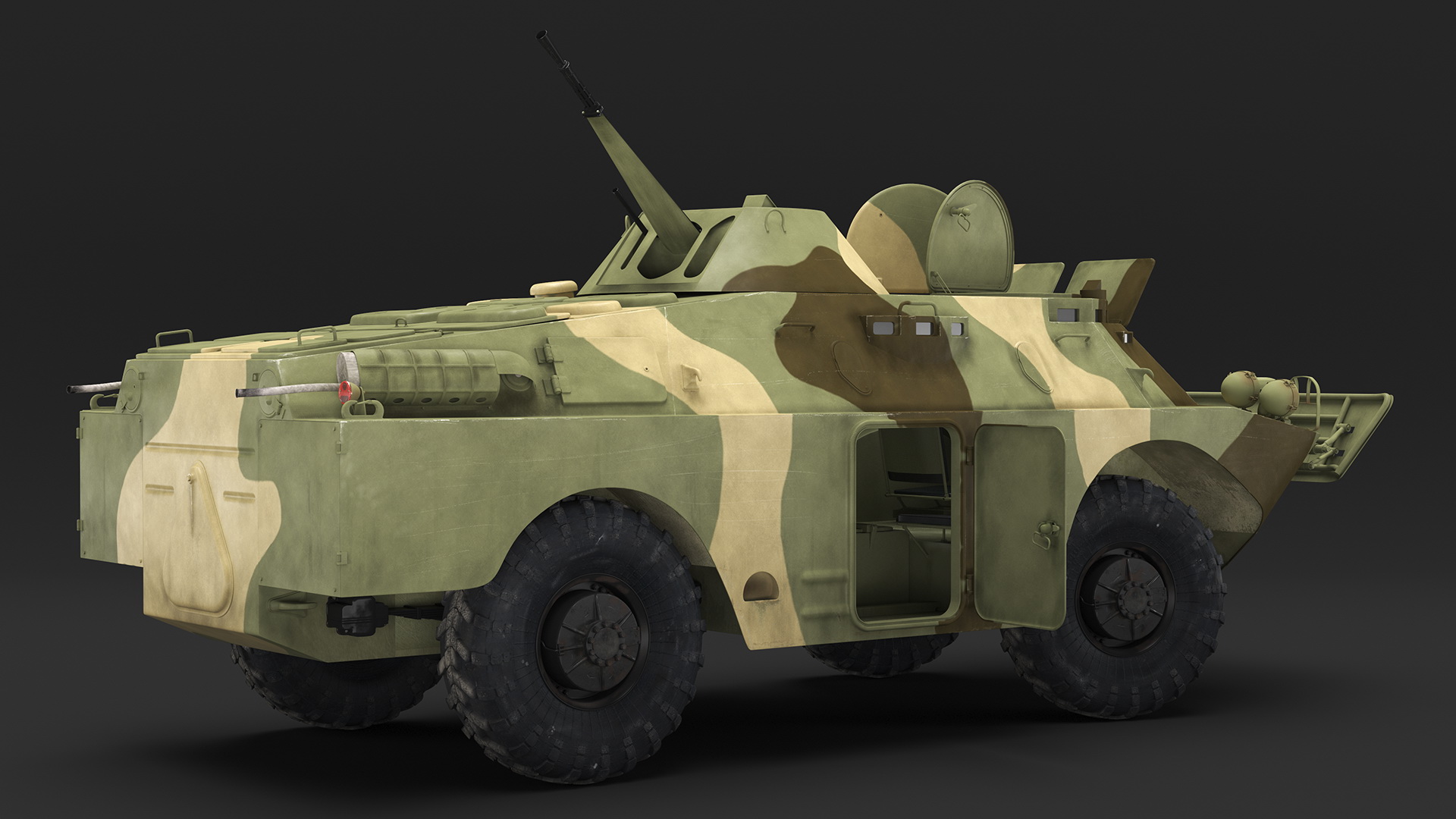 BRDM 2 Amphibious Vehicle Rigged 3D