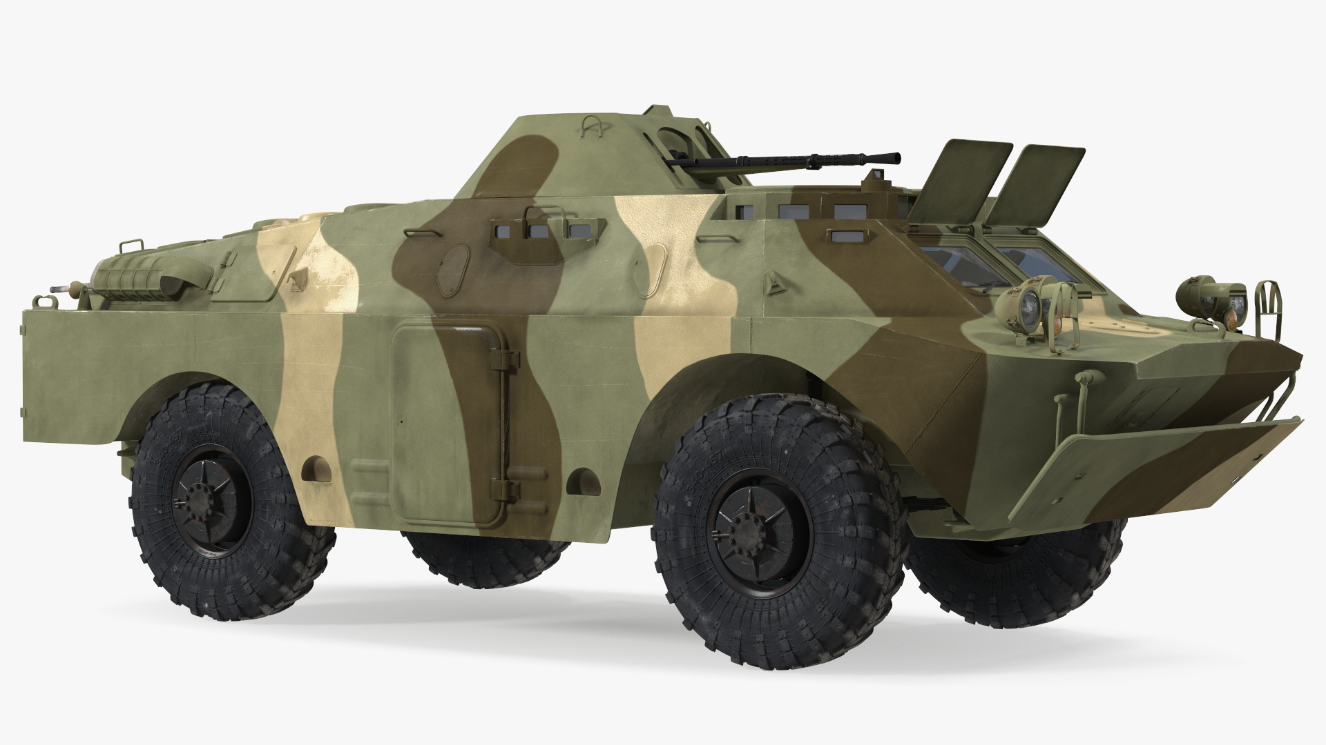 BRDM 2 Amphibious Vehicle Rigged 3D