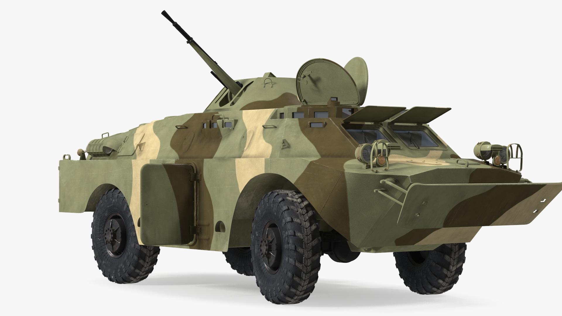 BRDM 2 Amphibious Vehicle Rigged 3D