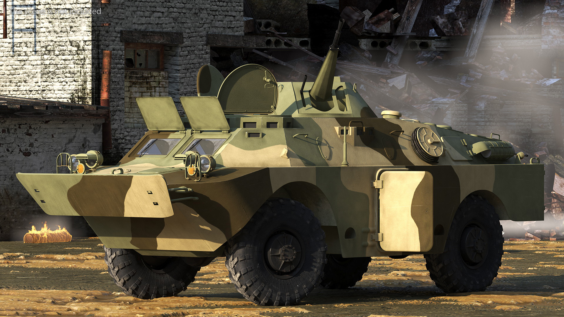 BRDM 2 Amphibious Vehicle Rigged 3D