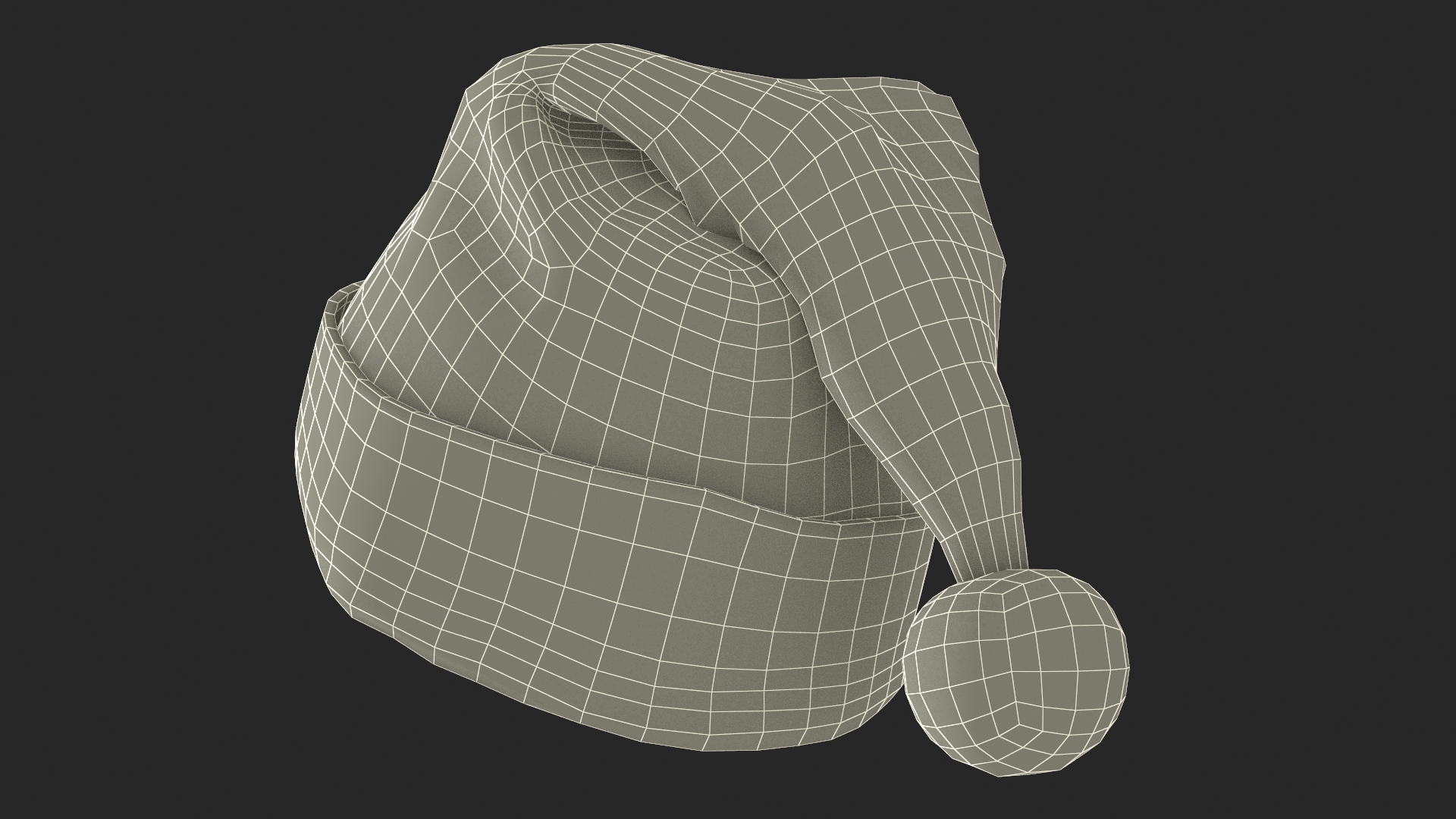 Christmas Santa Claus Hat Cap 3D model