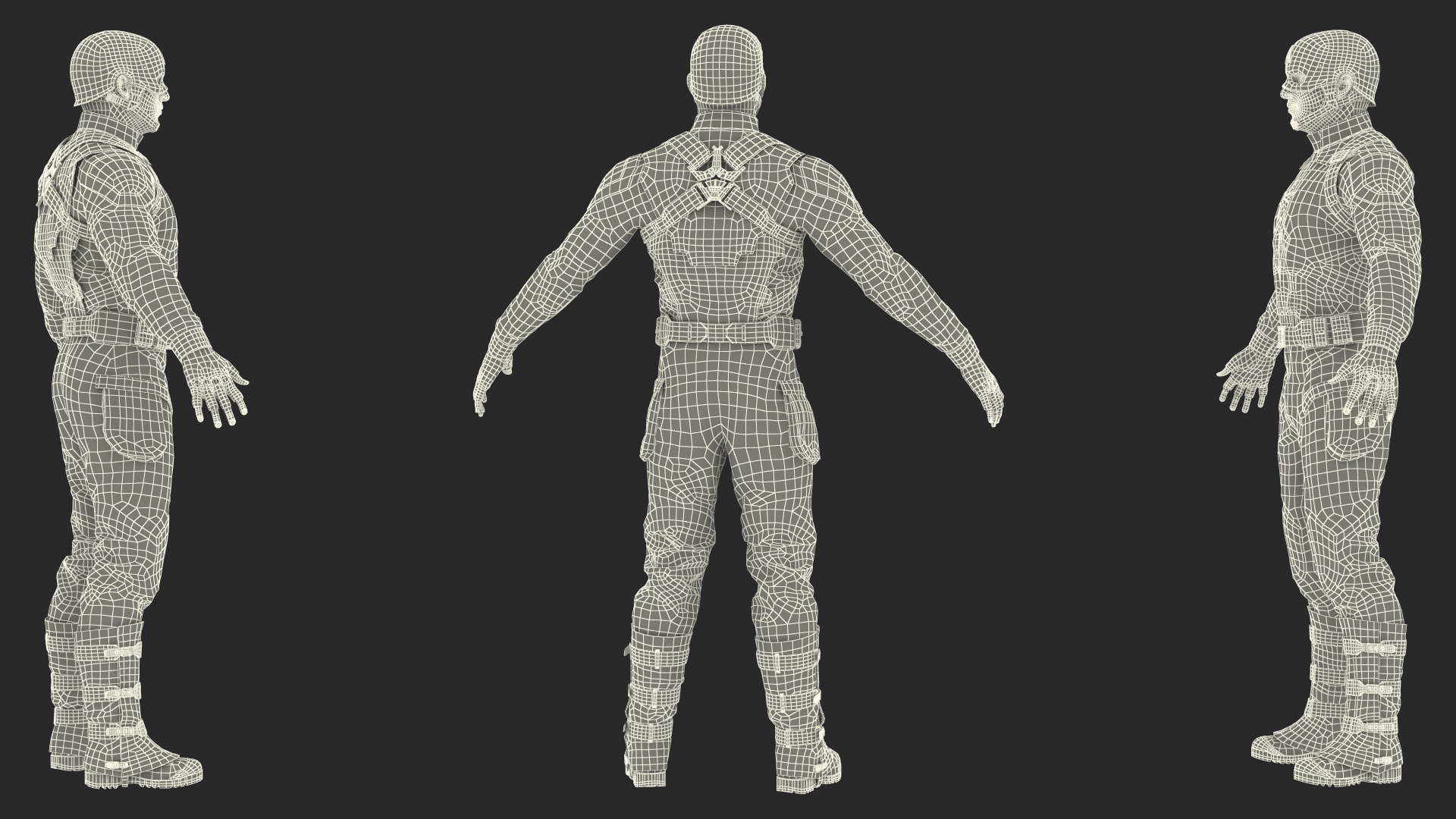 3D model Captain America Character