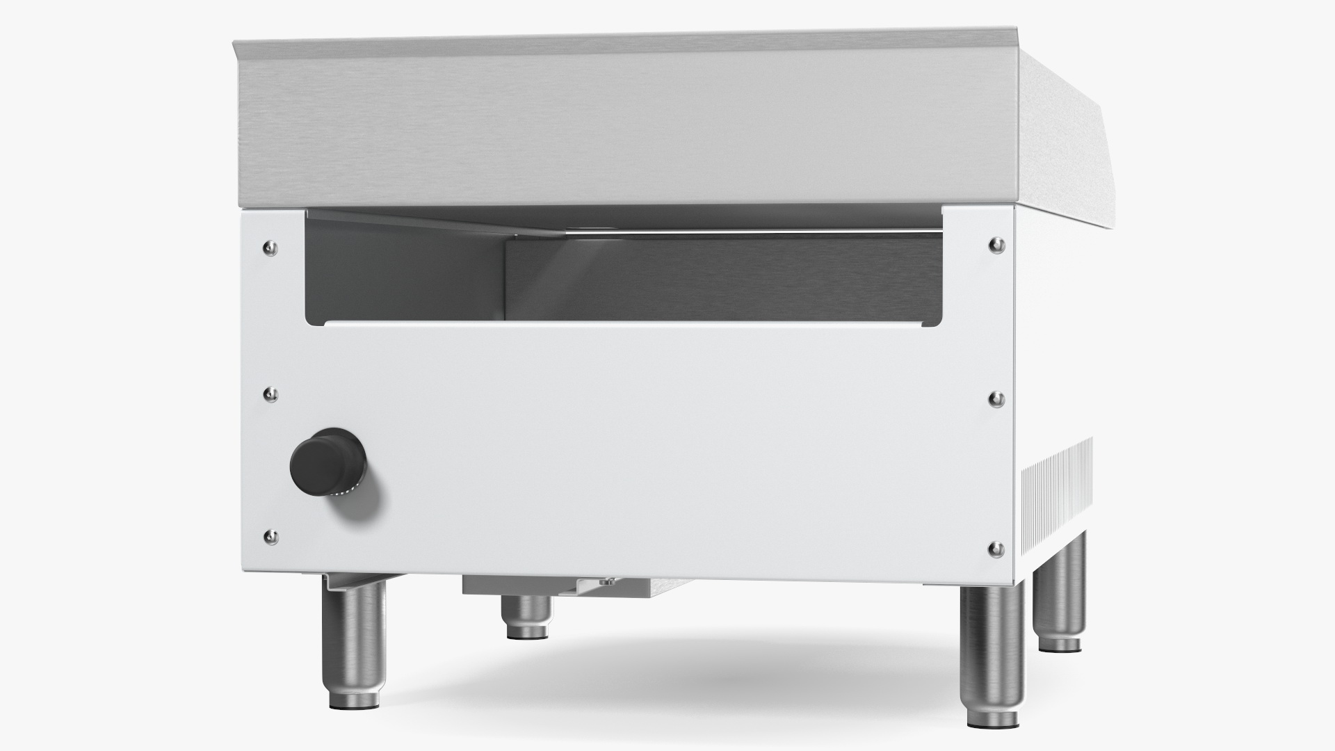 Small Flat Top Gas Countertop Griddle with Meal 3D
