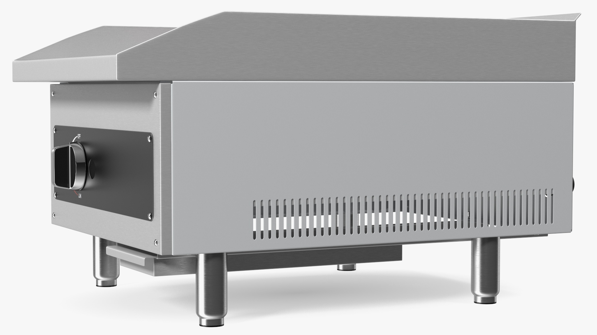 Small Flat Top Gas Countertop Griddle with Meal 3D