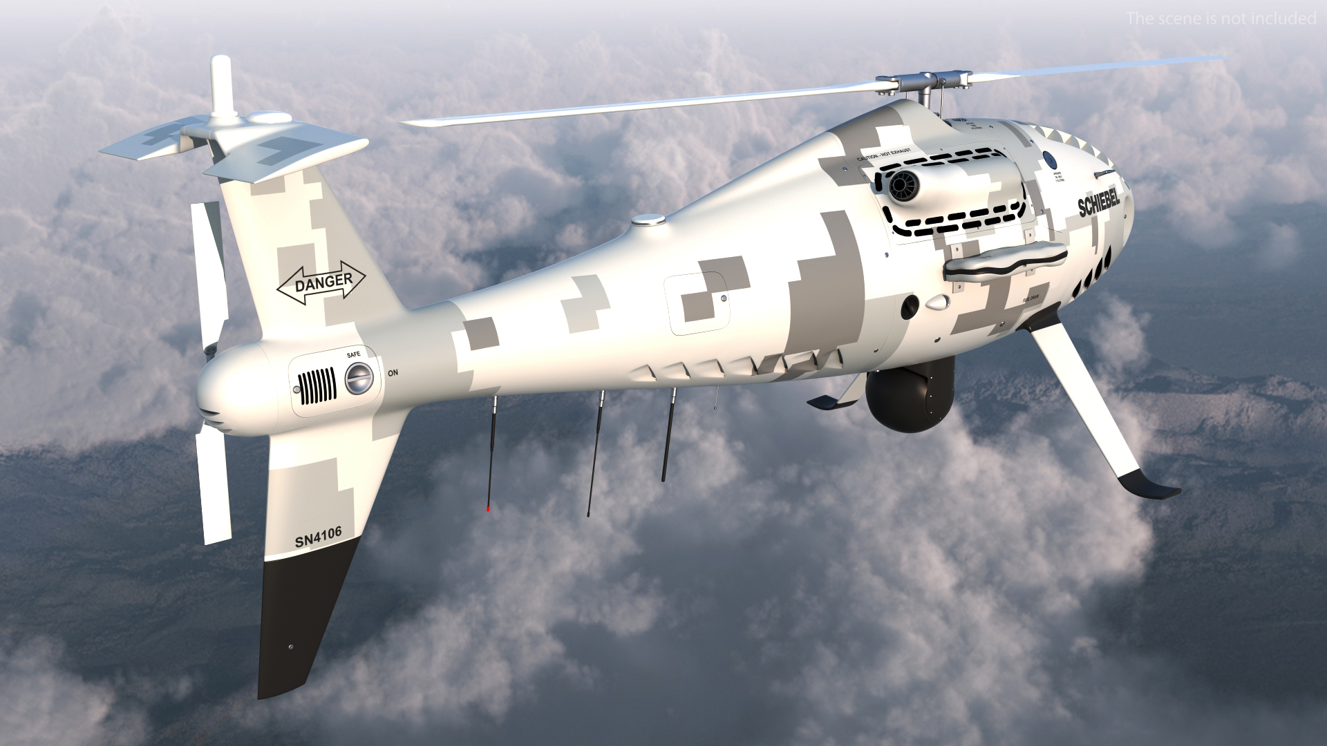 Schiebel Camcopter S100 UAV Finnish Coast Guard 3D