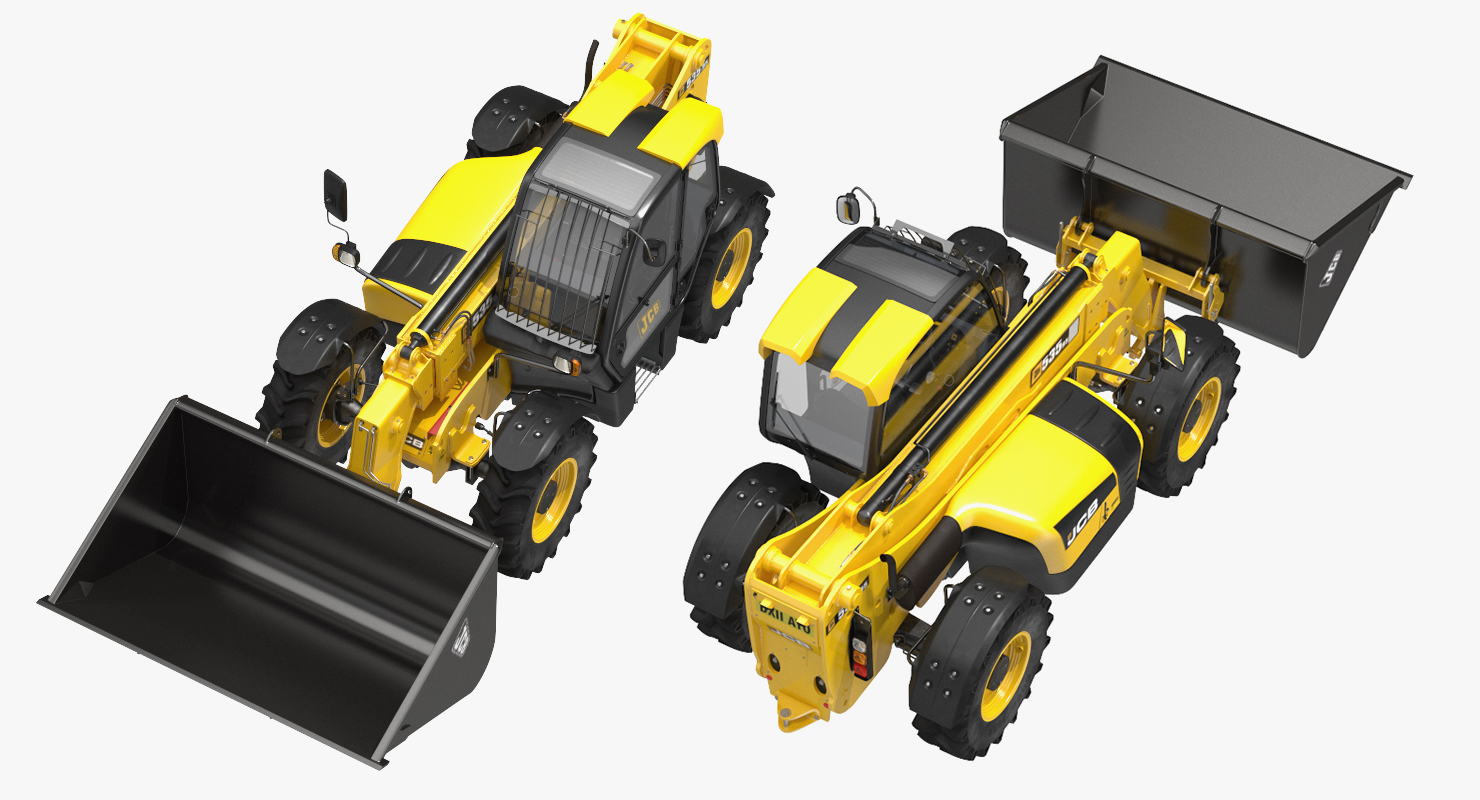 3D Telehandler Forklift Scoop Bucket JCB 535