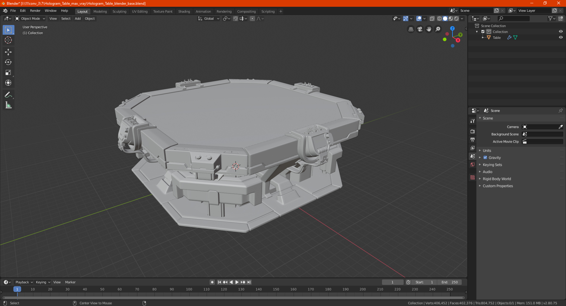 Hologram Table 3D model