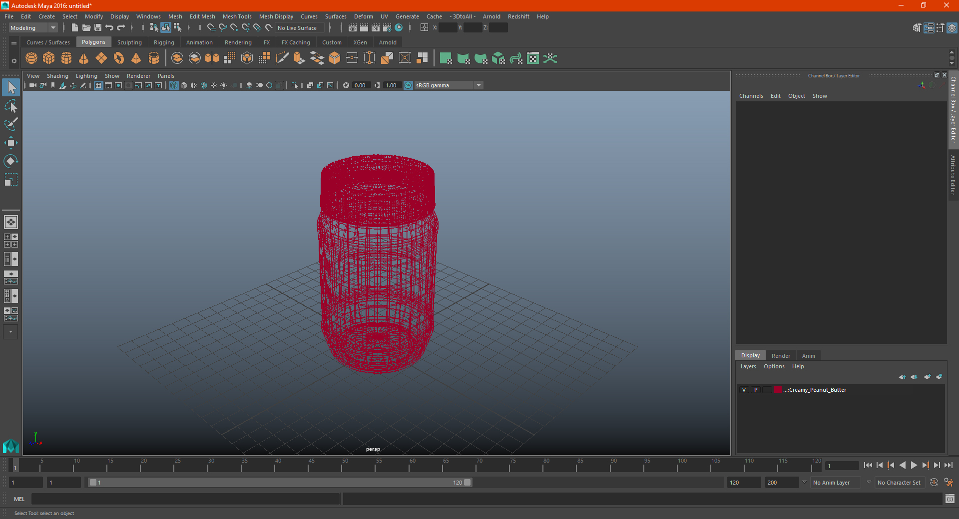 3D model Creamy Peanut Butter