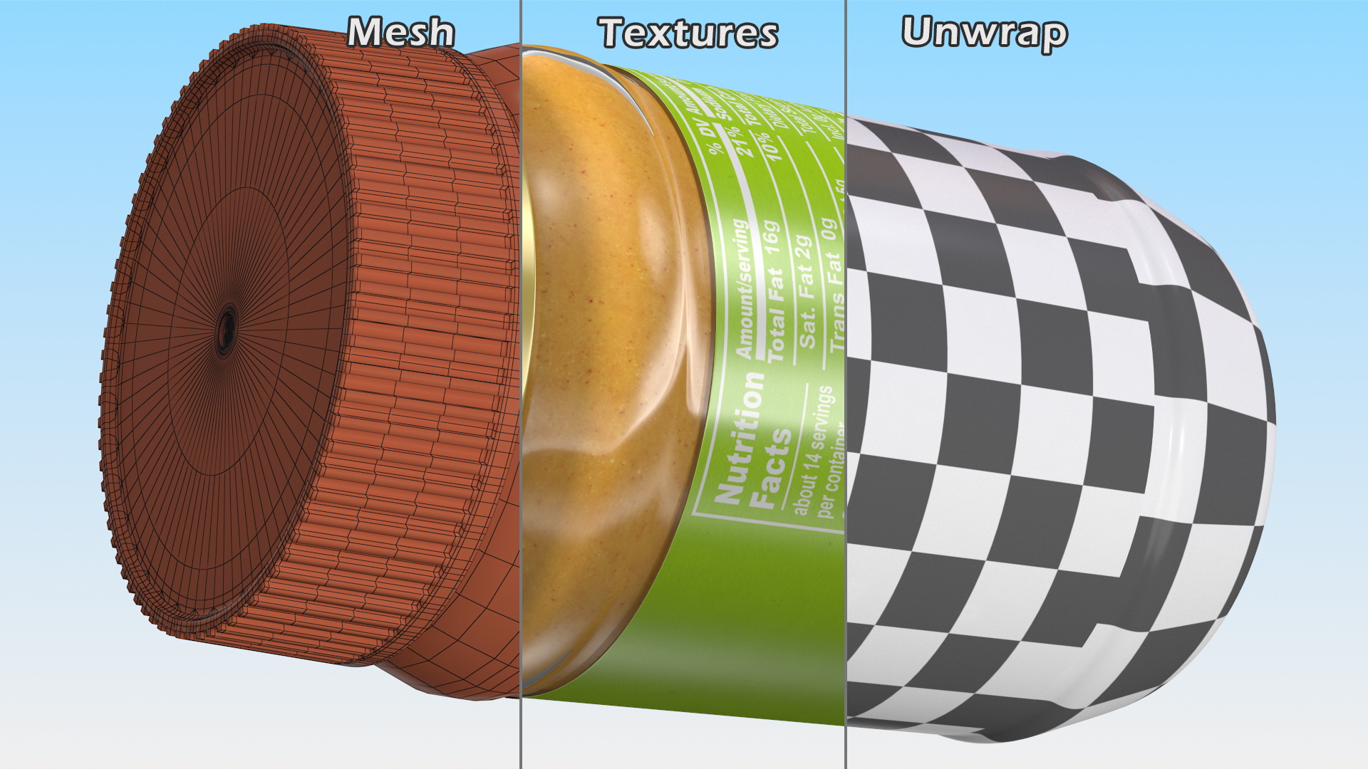 3D model Creamy Peanut Butter