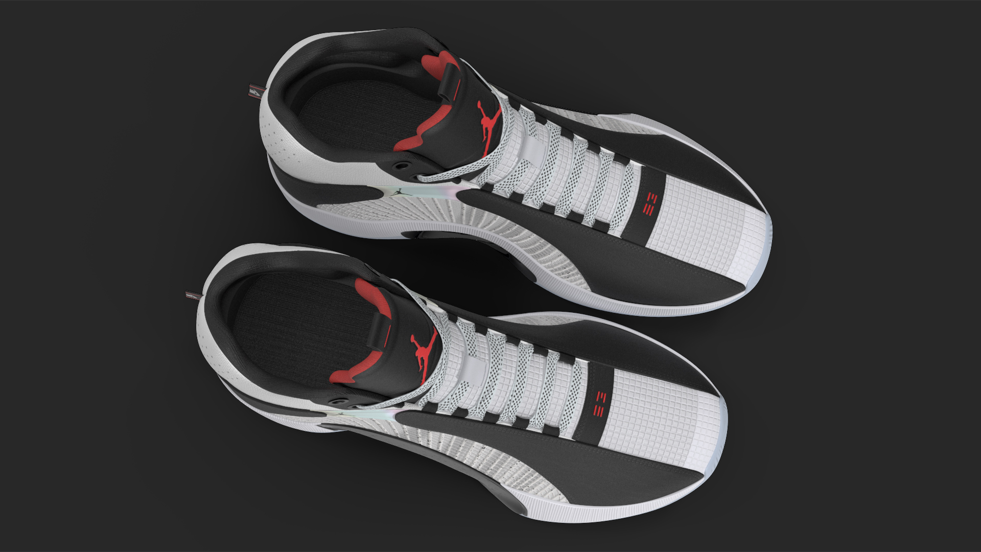 Air Jordan 35 Black-White Basketball Shoes 3D